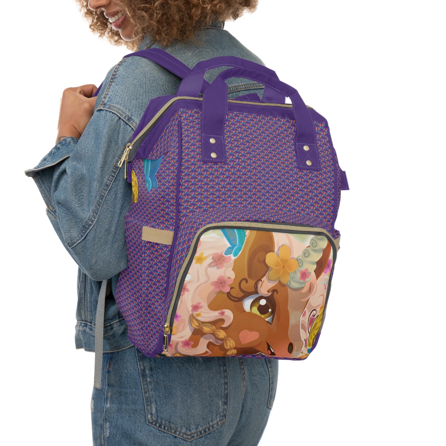 Gwenhwyer Purple Multi-use Backpack