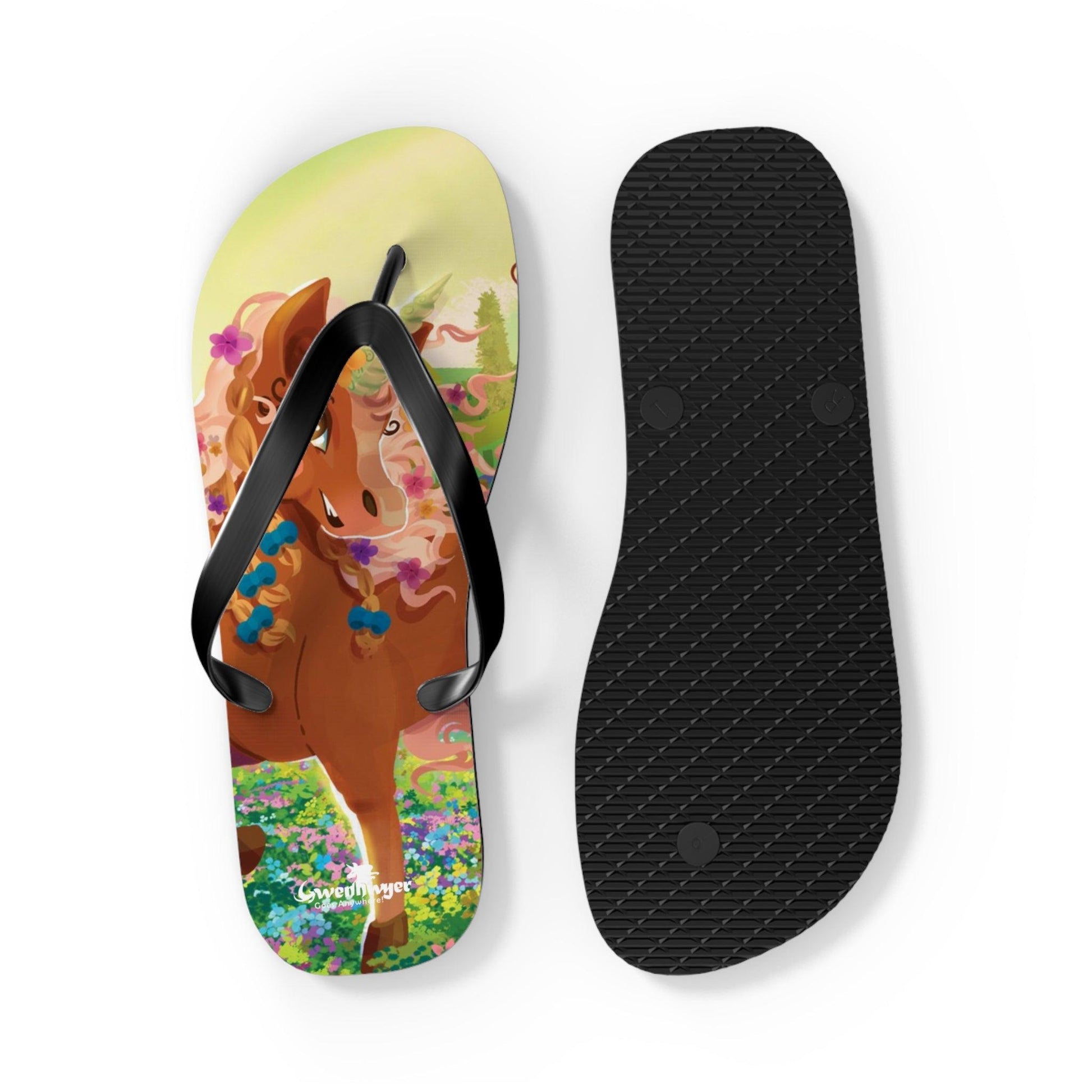 Gwenhwyer Flip Flops - Claires Unicorn Adventures