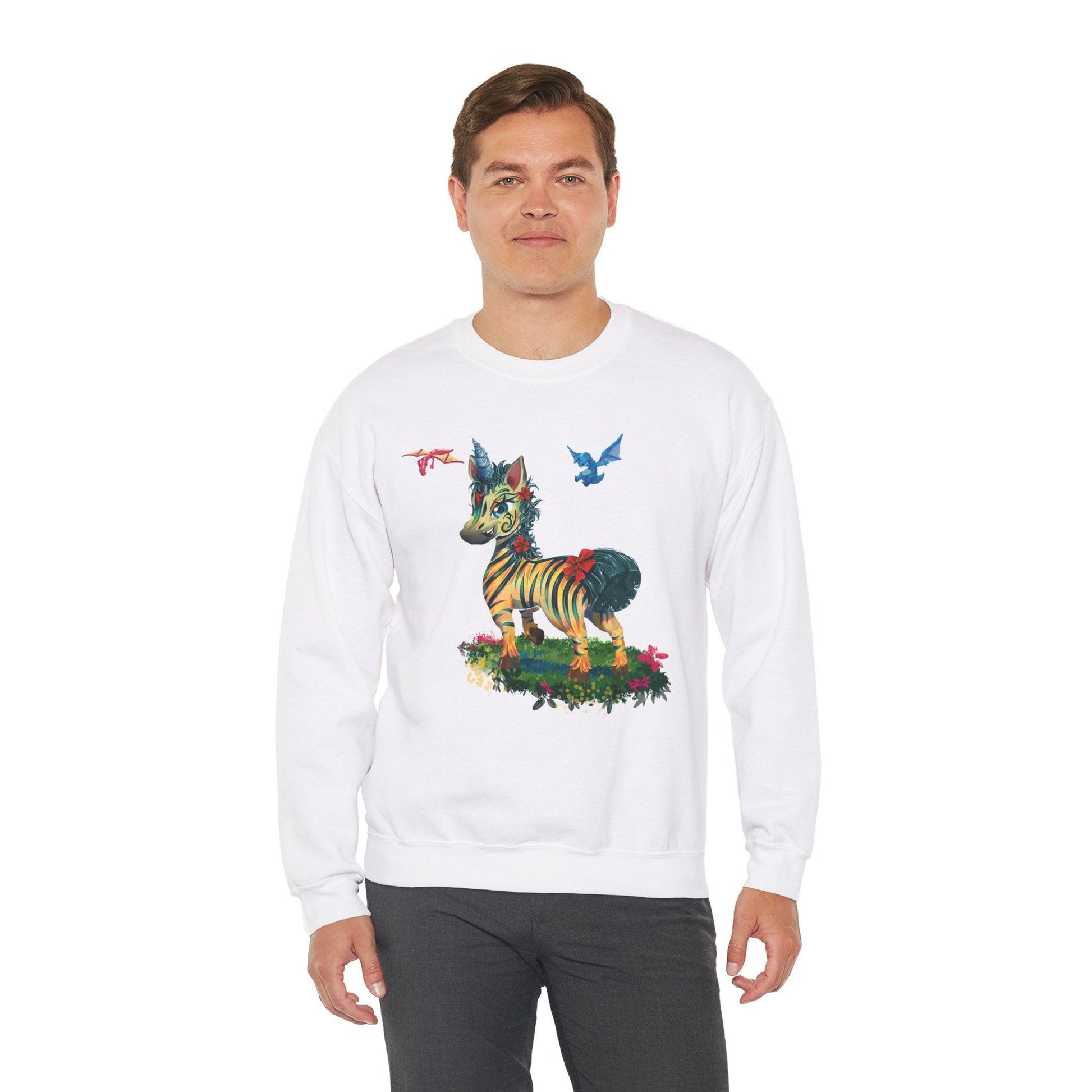 LeeNeigh Unisex Heavy Blend™ Crewneck Sweatshirt - Claires Unicorn Adventures