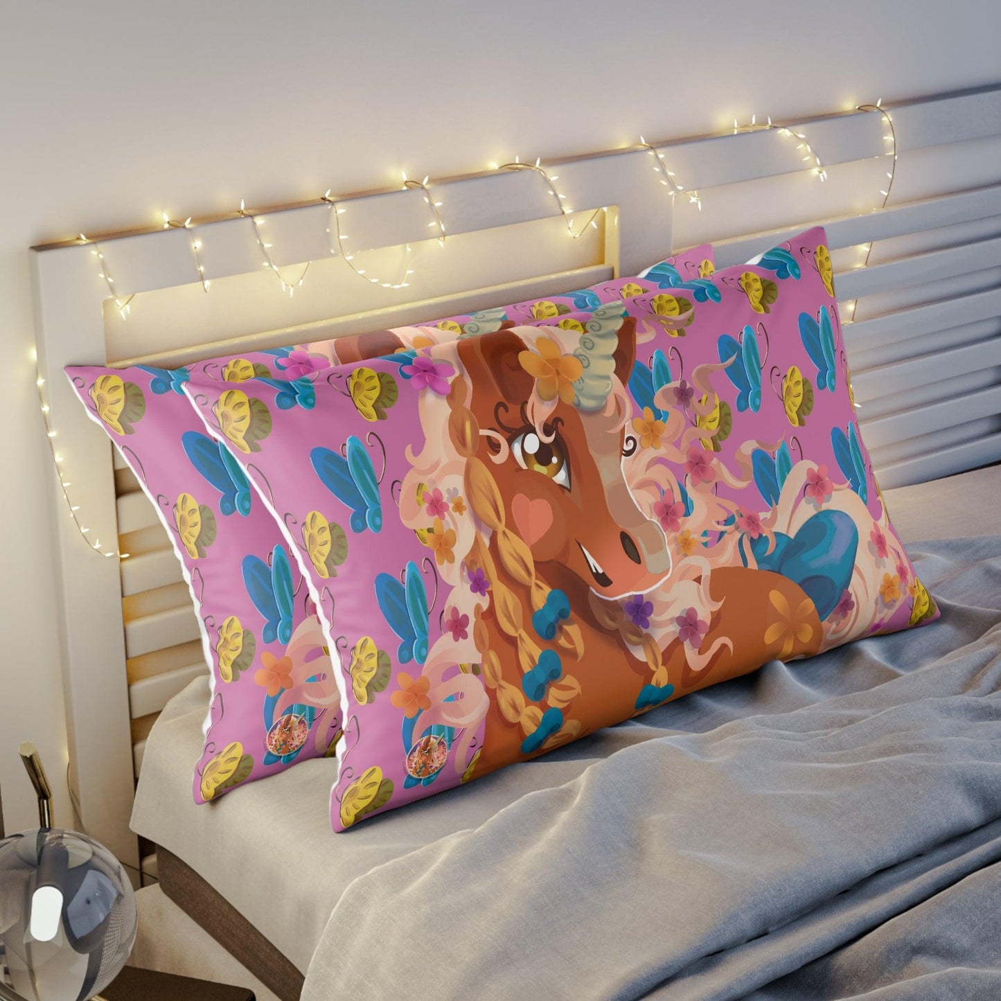 Gwenhwyer Goes Anywhere - Pillow Sham - Pink - Claires Unicorn Adventures