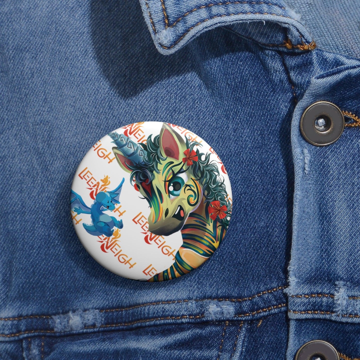 LeeNeigh Pin Button - Claires Unicorn Adventures