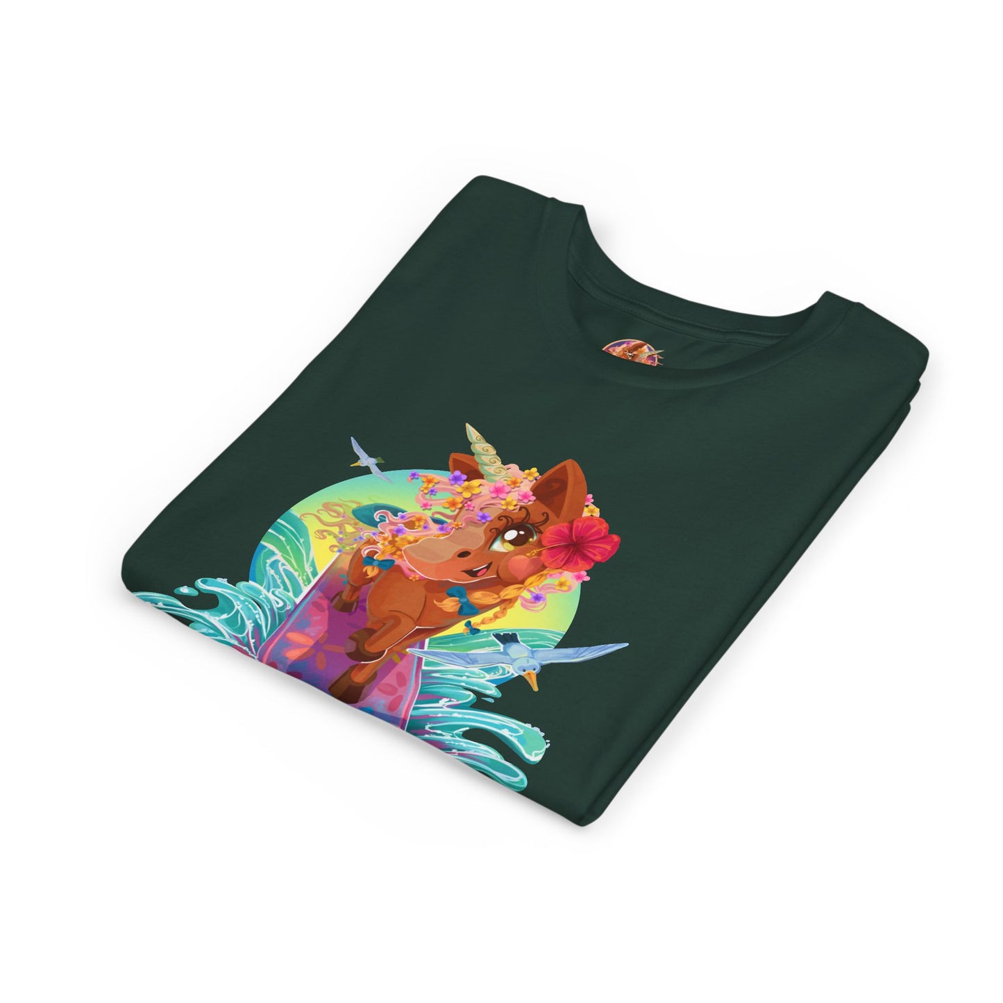 Gwenhwyer's Surfing Adventure Kids T-Shirt