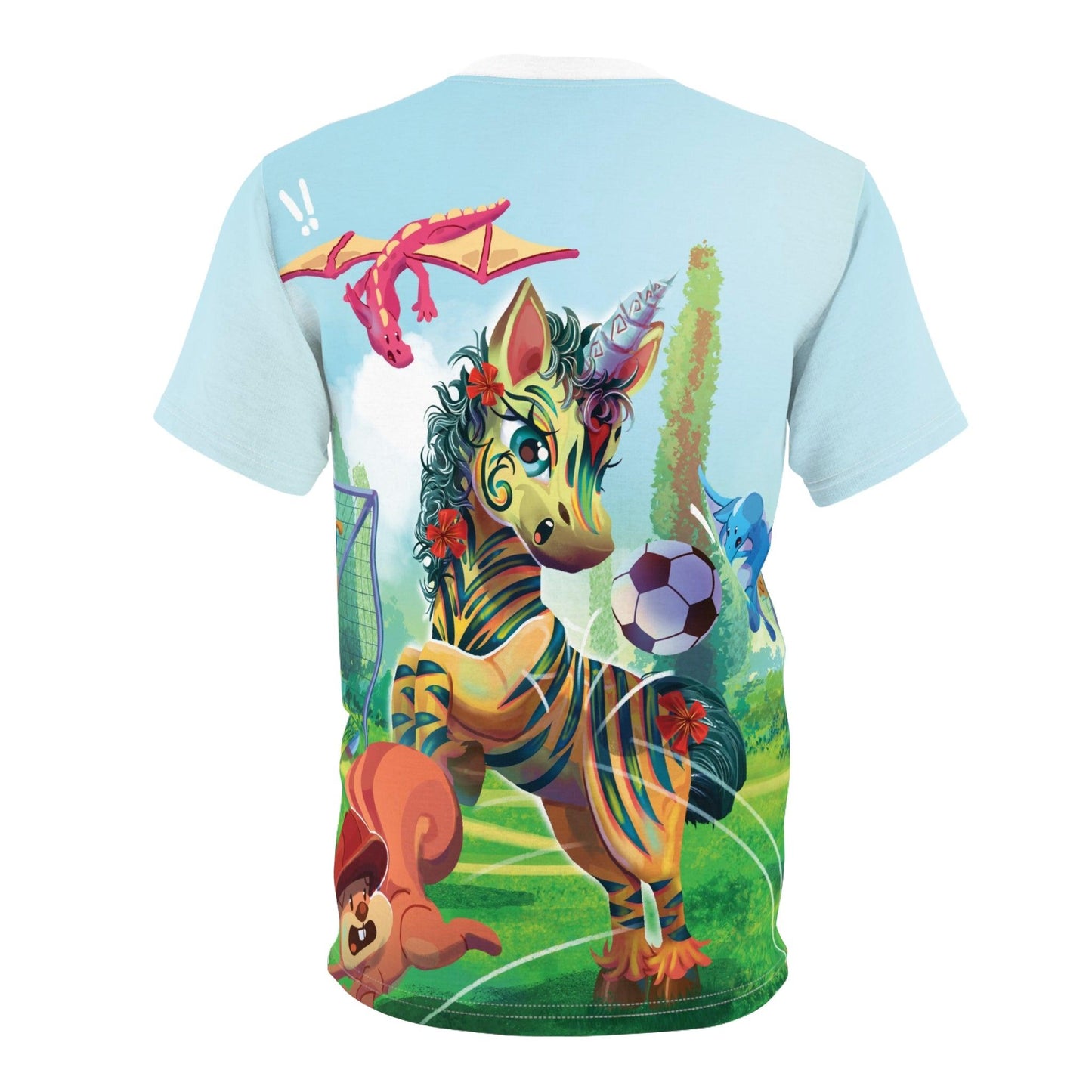 LeeNeigh Soccer Unisex Cut & Sew Tee - Claires Unicorn Adventures