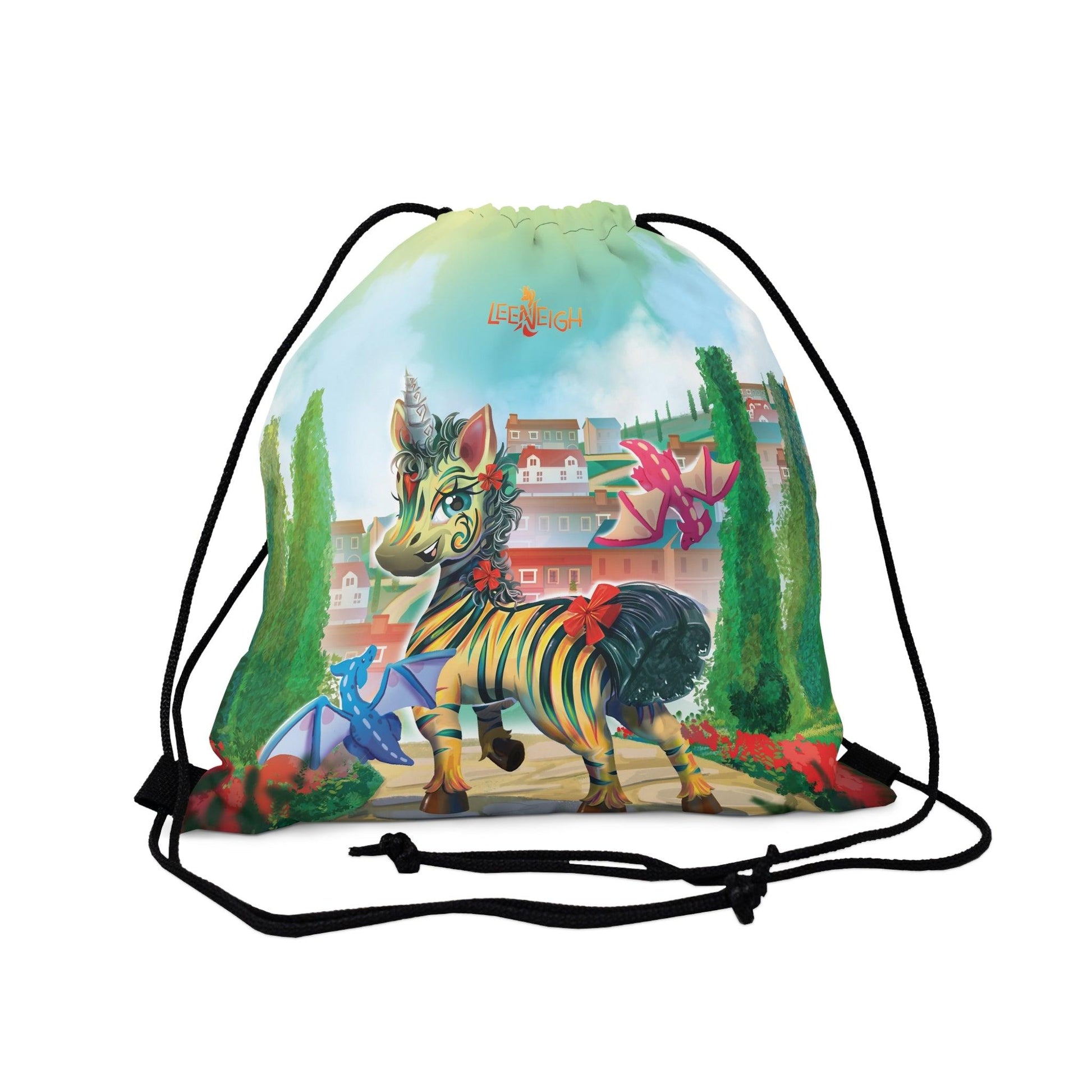 LeeNeigh Classic Outdoor Drawstring Bag - Claires Unicorn Adventures