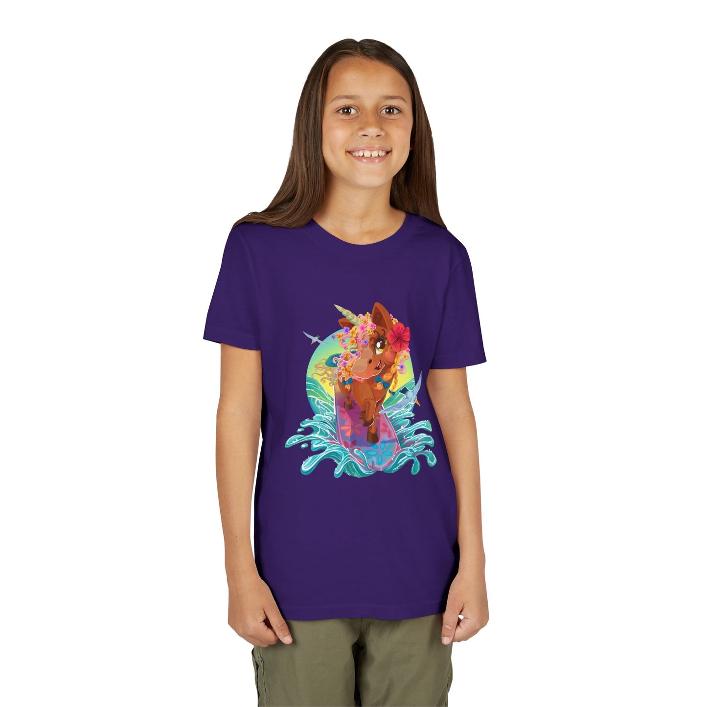 Gwenhwyer's Surfing Adventure Kids T-Shirt