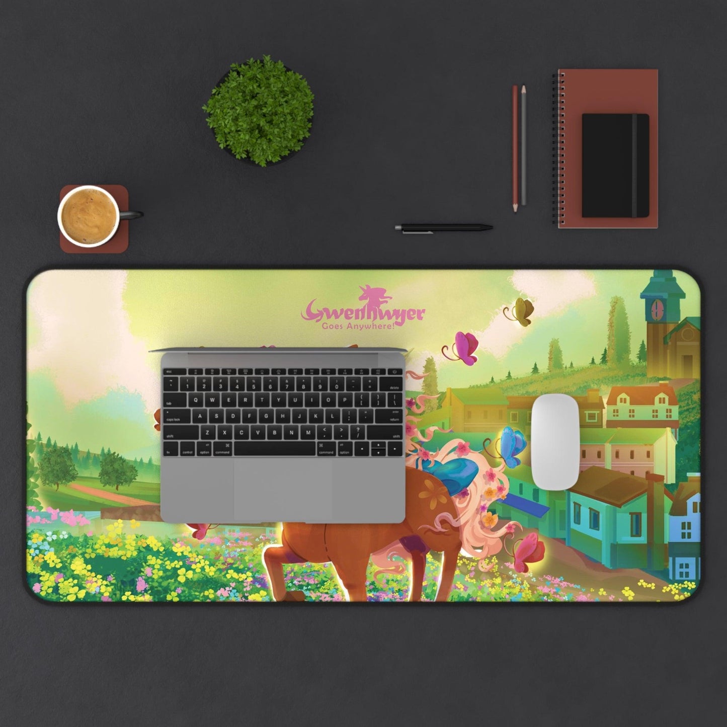 Gwenhwyer Desk Mat - Claires Unicorn Adventures