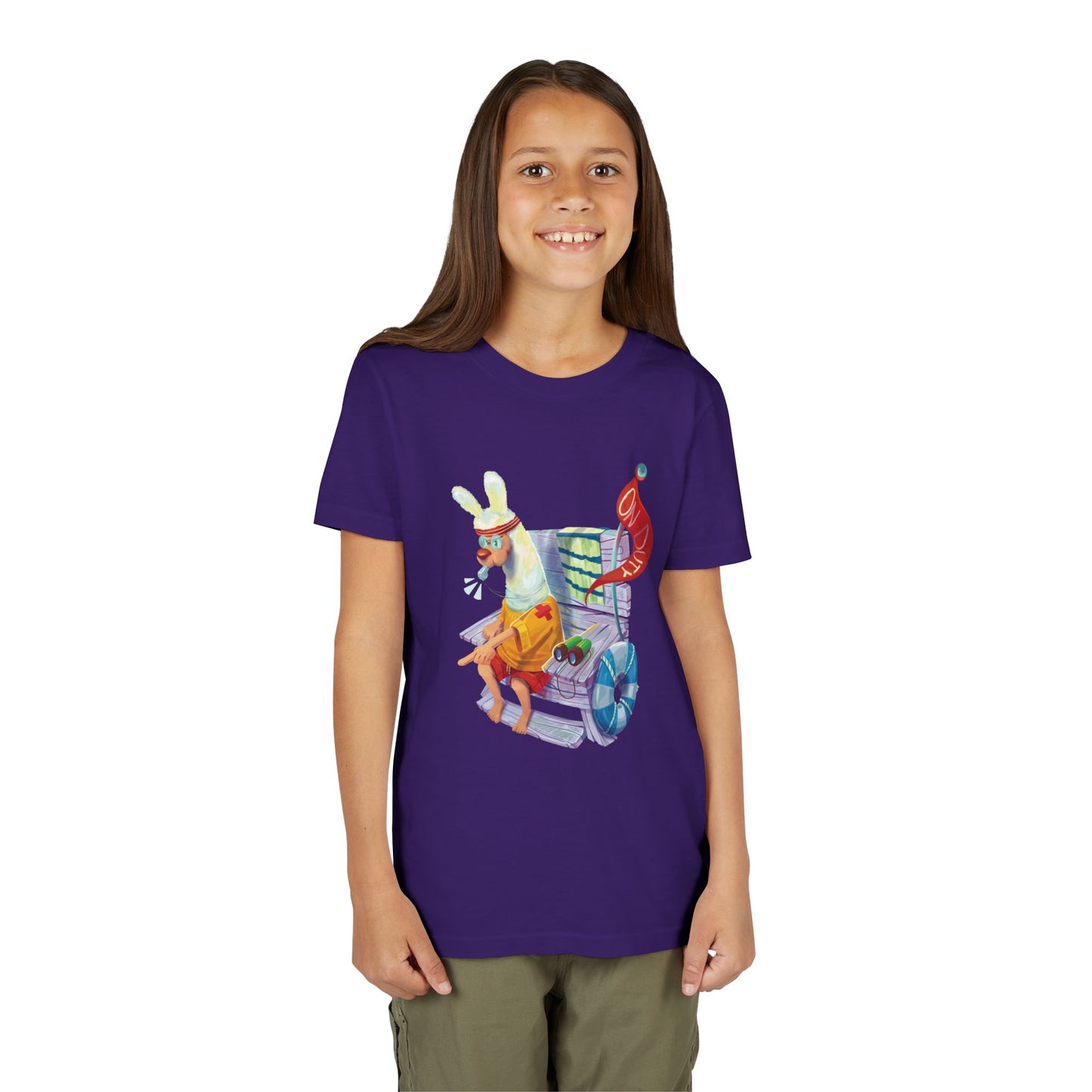 Larry the Llama Plays Lifeguard Kids T-Shirt