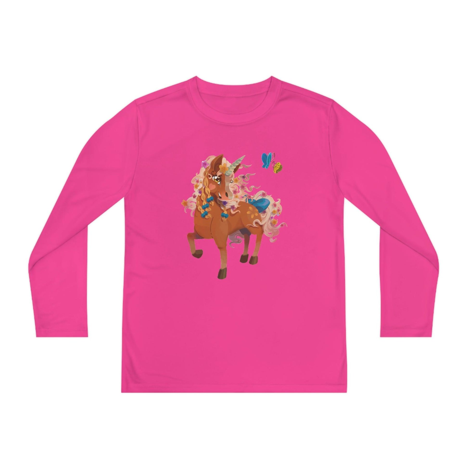 Gwenhwyer Youth Long Sleeve Competitor Tee - Claires Unicorn Adventures