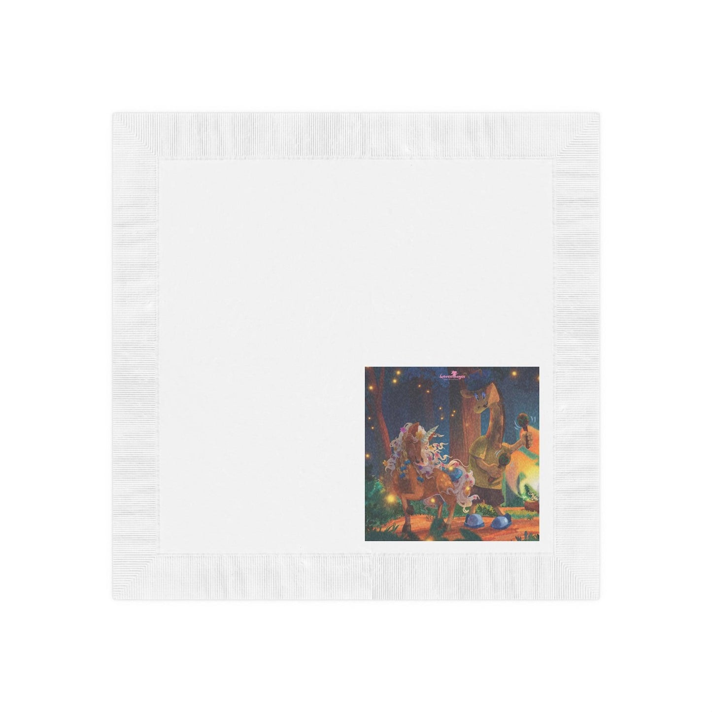 Gwenhwyer Clippity Clop Giraffe White Paper Napkins - Claires Unicorn Adventures