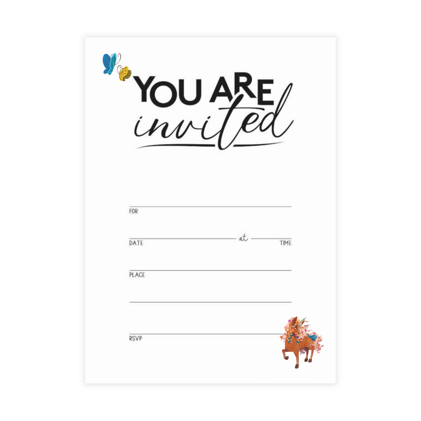 Gwenhwyer Party Invitation Postcard Bundles (envelopes not included)