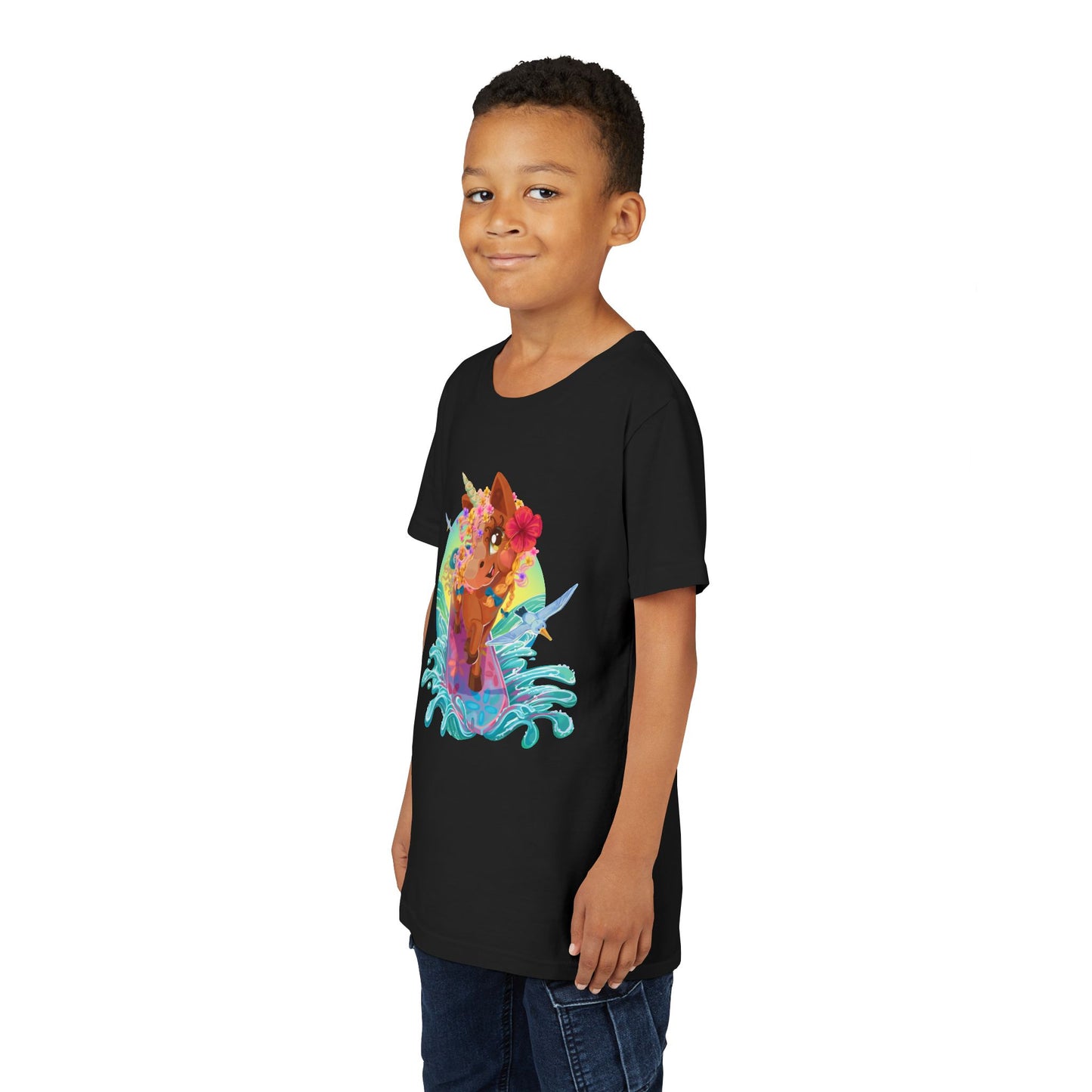 Gwenhwyer's Surfing Adventure Kids T-Shirt