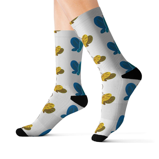 Butterfly Sublimation Socks - Claires Unicorn Adventures