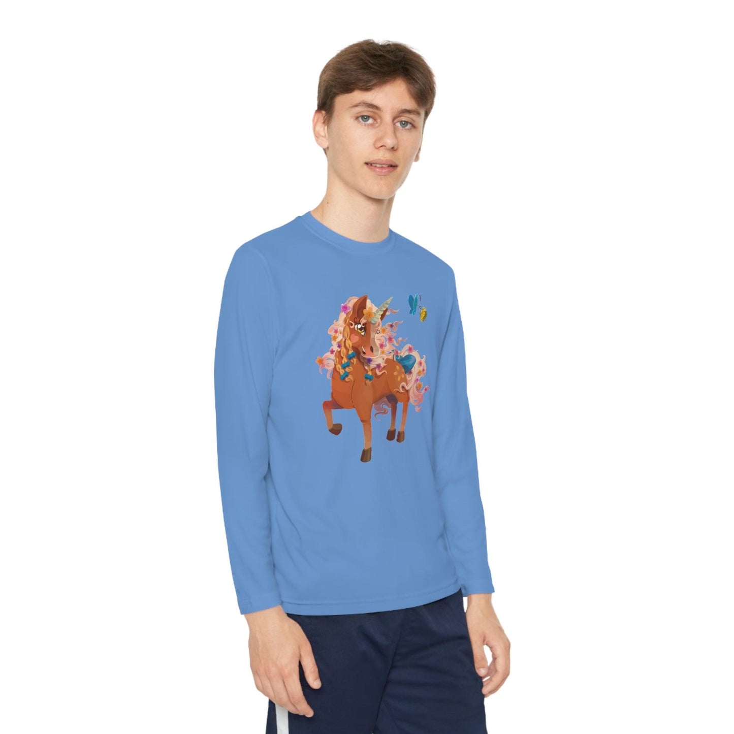 Gwenhwyer Youth Long Sleeve Competitor Tee - Claires Unicorn Adventures