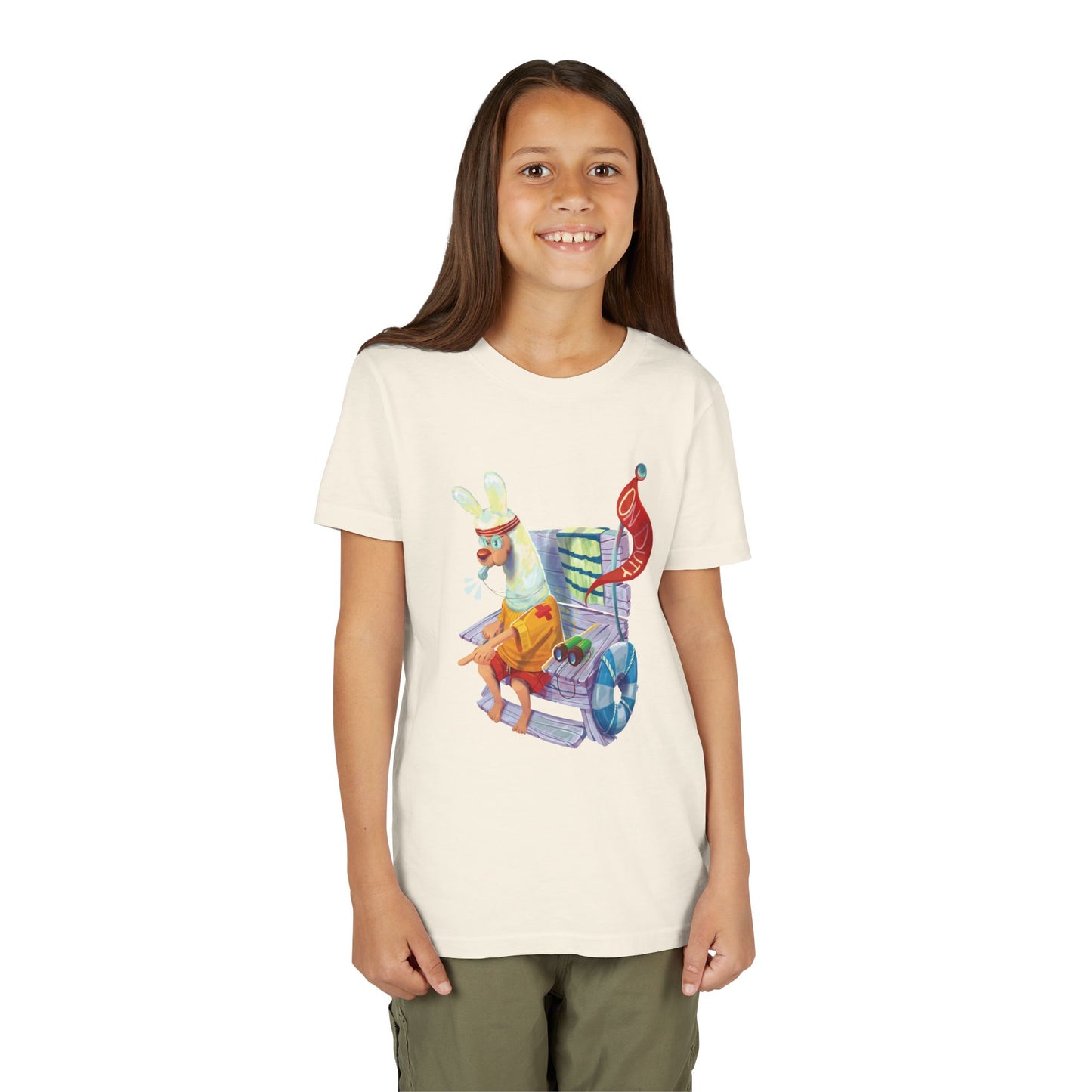 Larry the Llama Plays Lifeguard Kids T-Shirt