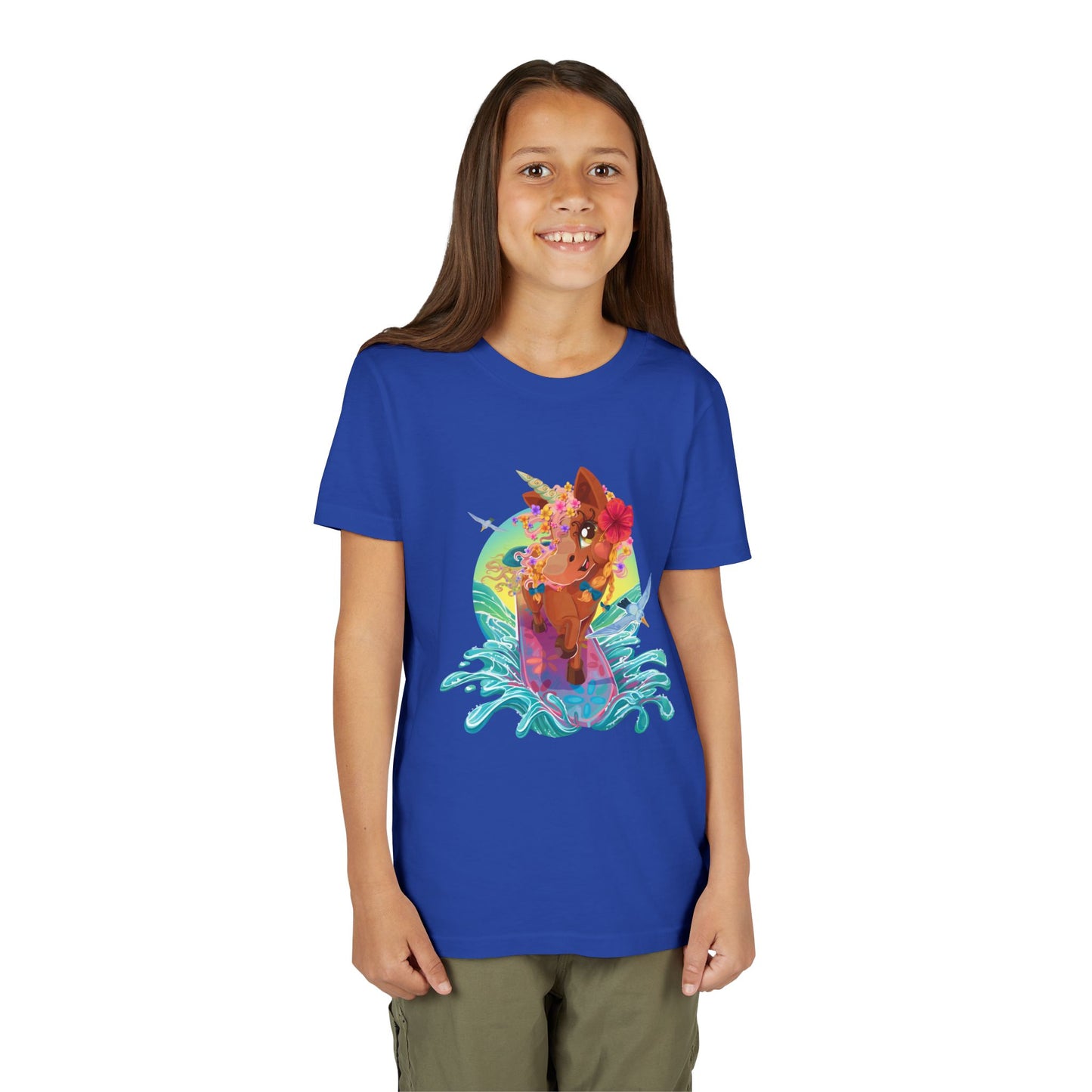 Gwenhwyer's Surfing Adventure Kids T-Shirt