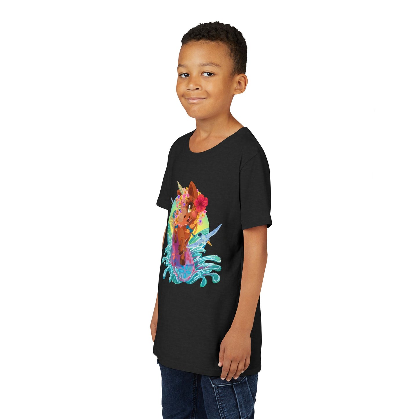 Gwenhwyer's Surfing Adventure Kids T-Shirt
