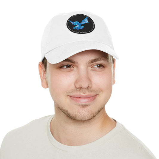 Hat with Blue Dragon Leather Patch