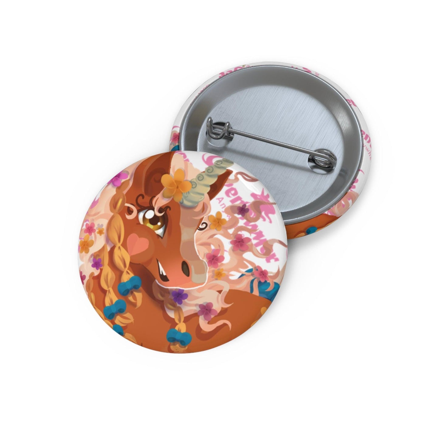 Gwenhwyer Pin Button - Claires Unicorn Adventures