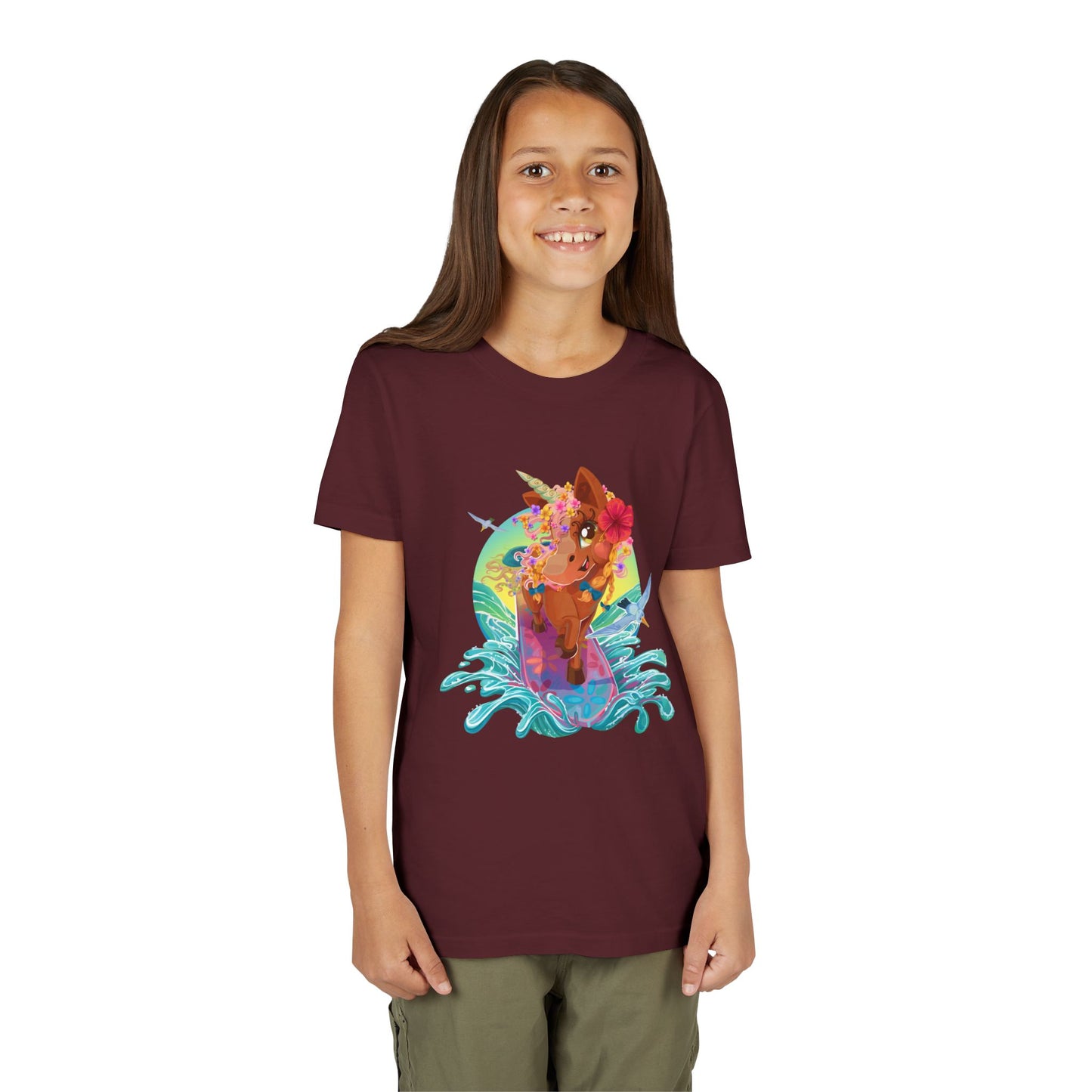 Gwenhwyer's Surfing Adventure Kids T-Shirt