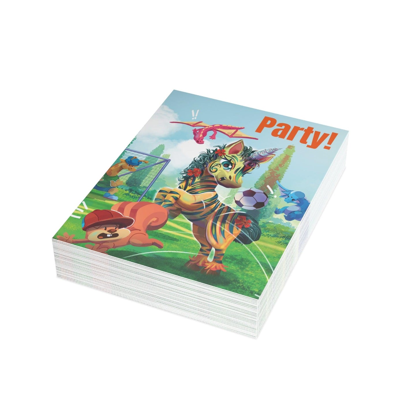 LeeNeigh Party Invitation Postcard Bundles (envelopes not included) - Claires Unicorn Adventures