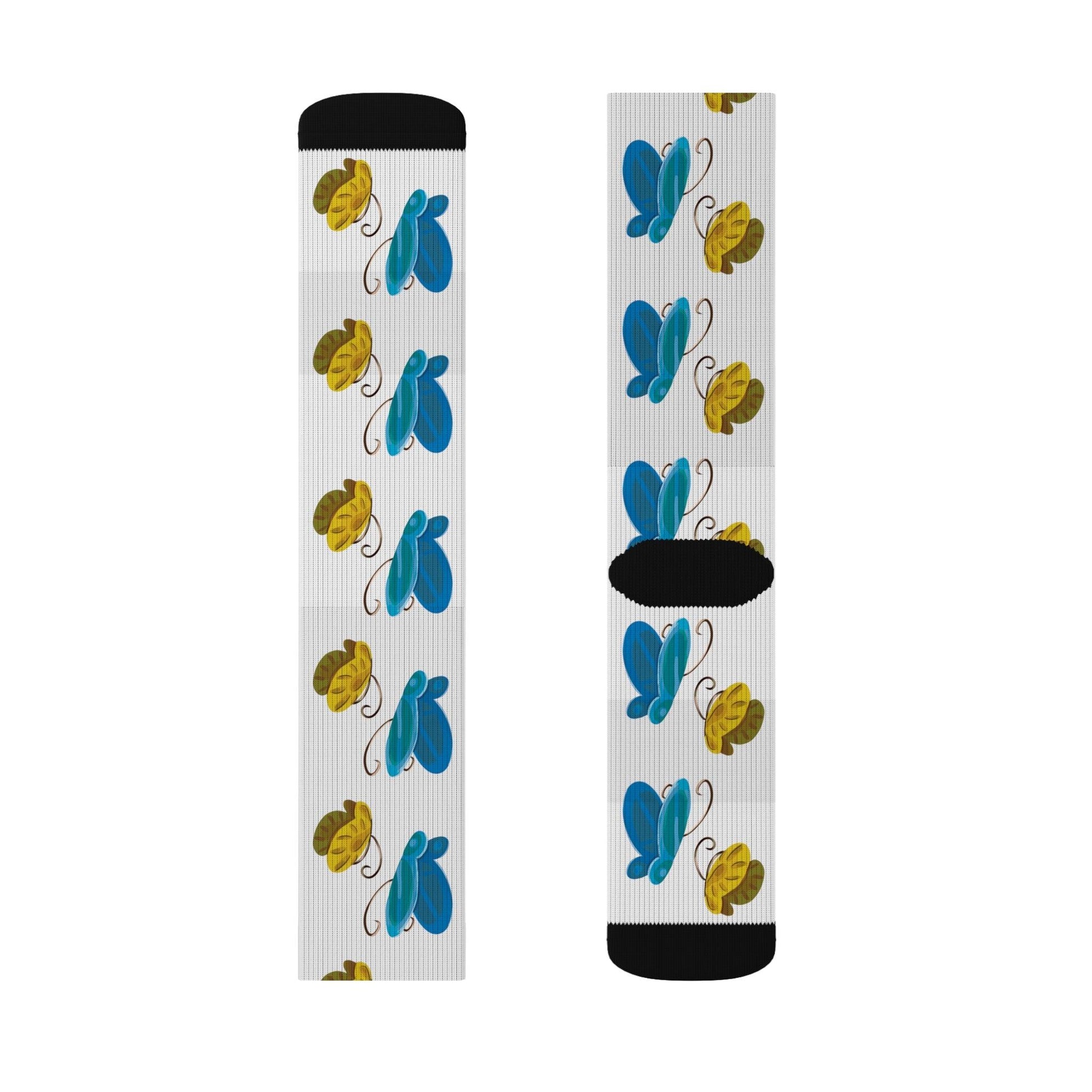 Butterfly Sublimation Socks - Claires Unicorn Adventures