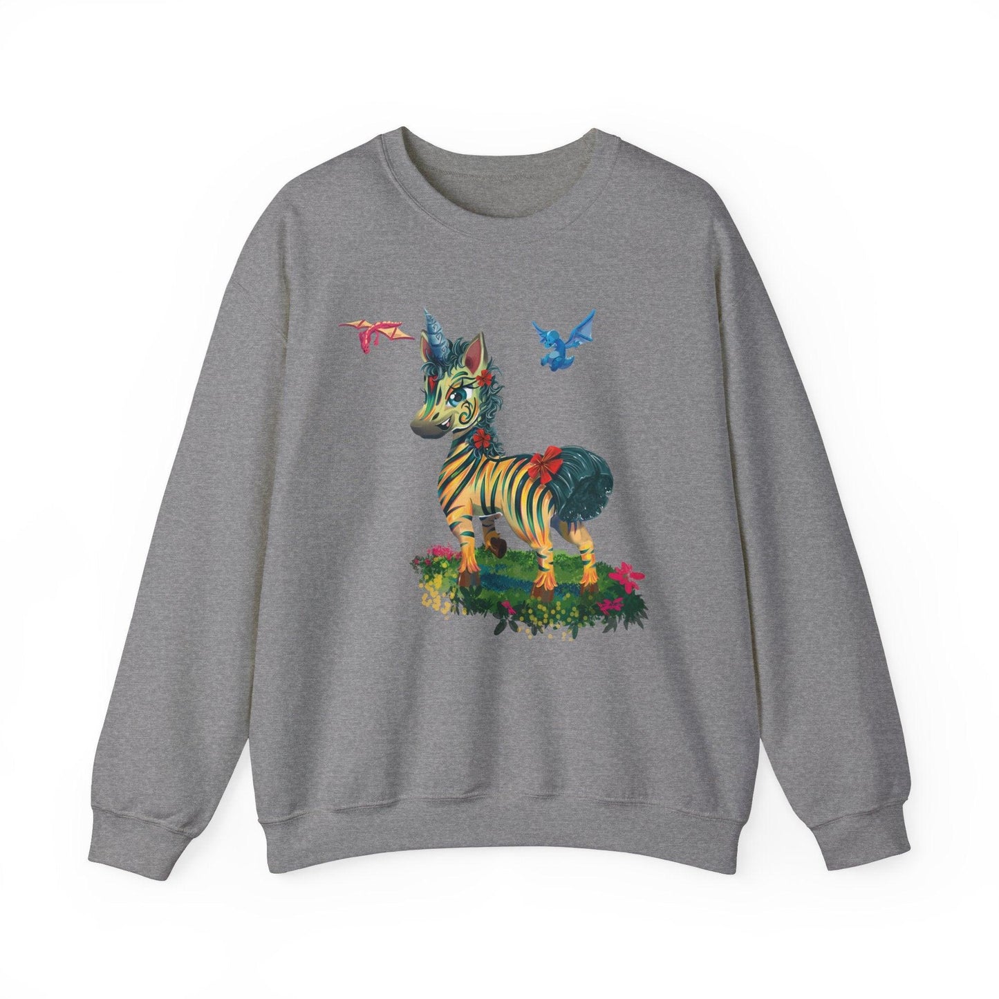 LeeNeigh Unisex Heavy Blend™ Crewneck Sweatshirt - Claires Unicorn Adventures