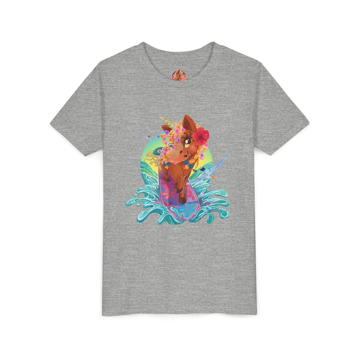 Gwenhwyer's Surfing Adventure Kids T-Shirt