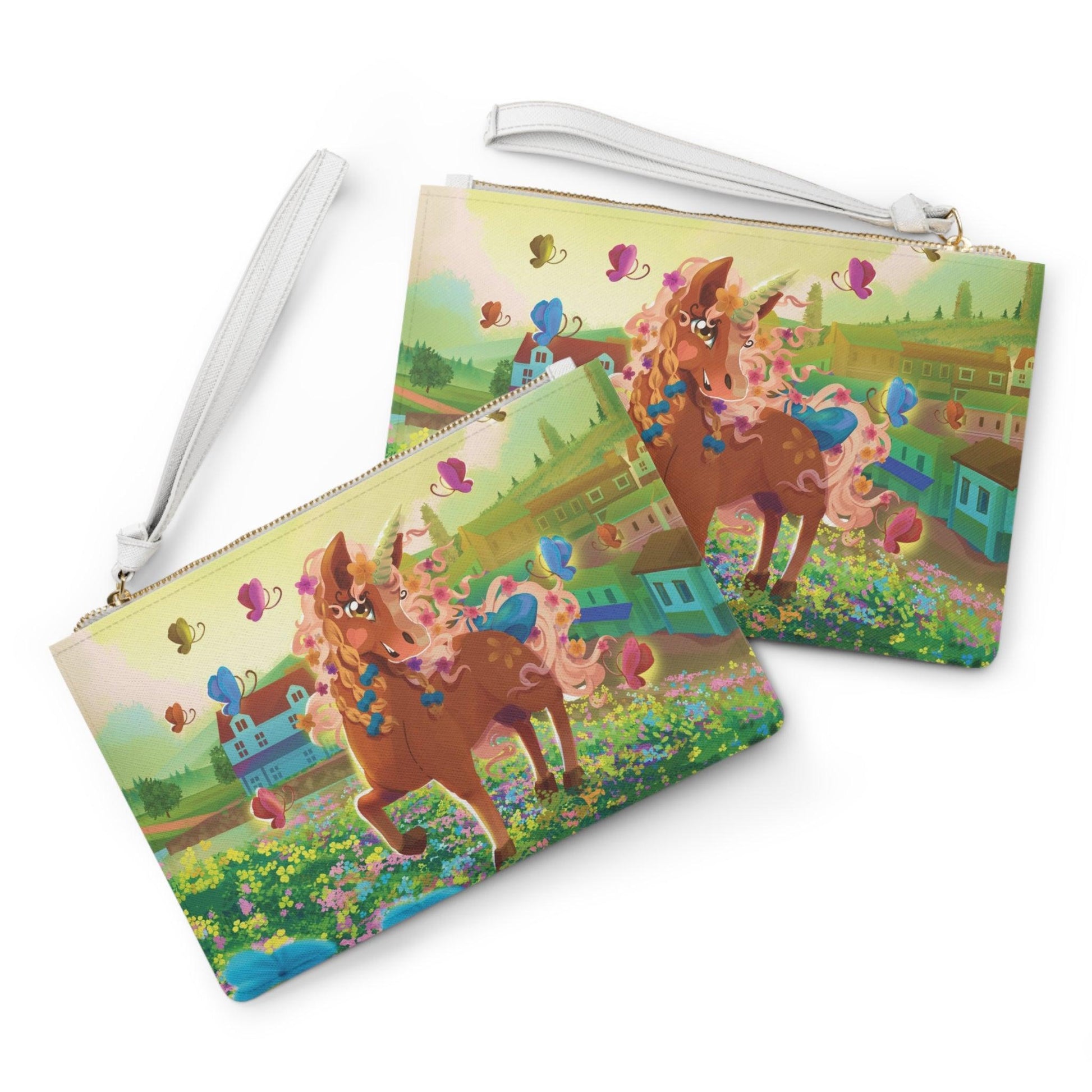 Gwenhwyer Clutch Bag - Claires Unicorn Adventures