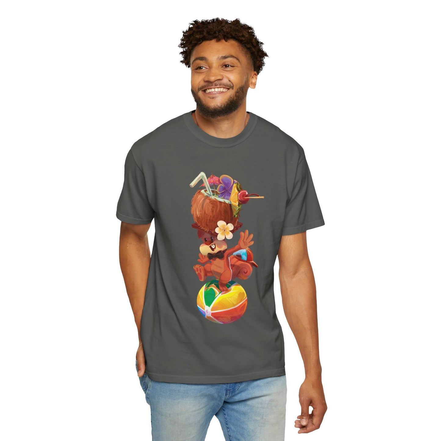 Tyrone the Squirrel Beach Ball Balancing Act Unisex T-Shirt