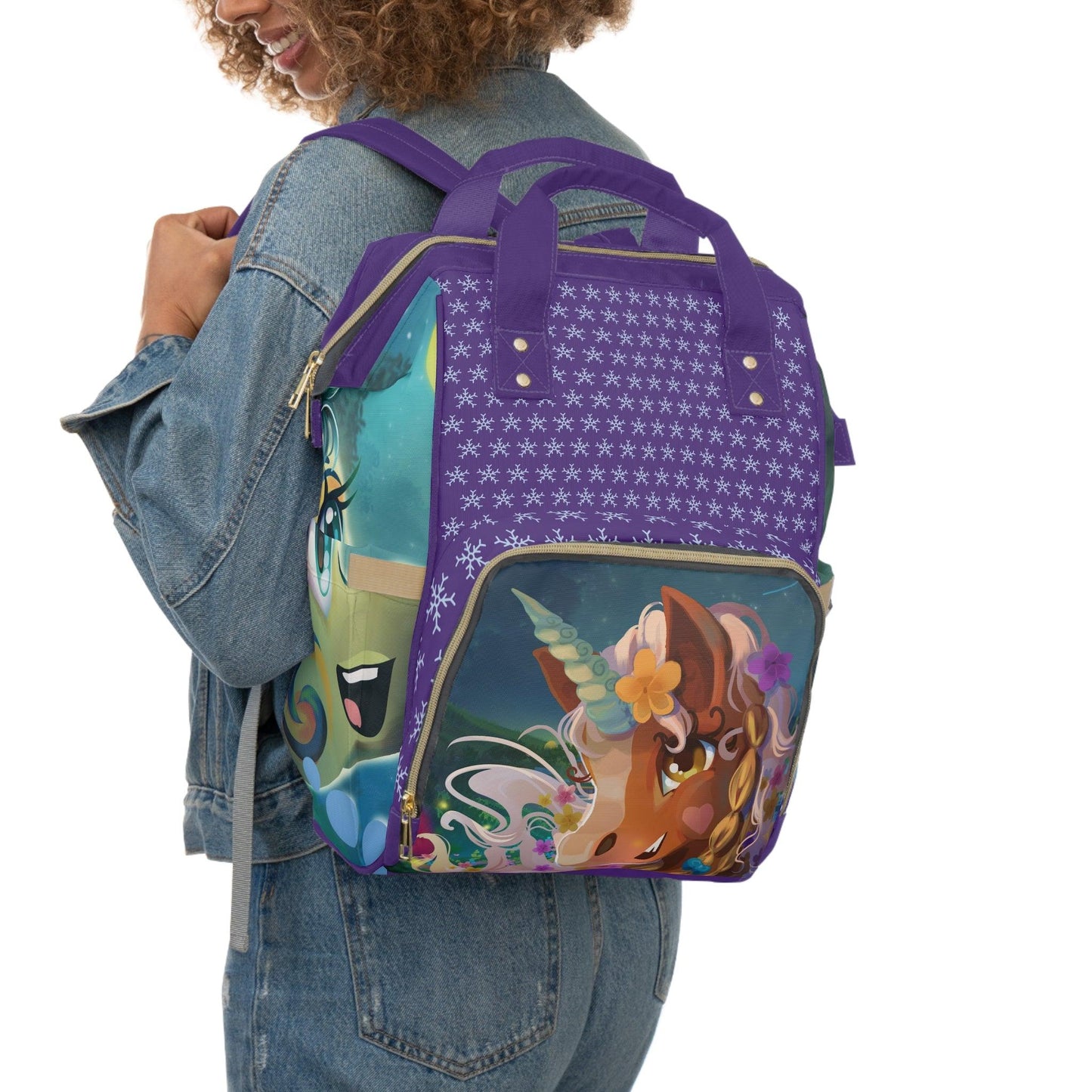 Multifunctional Diaper Backpack - Claires Unicorn Adventures