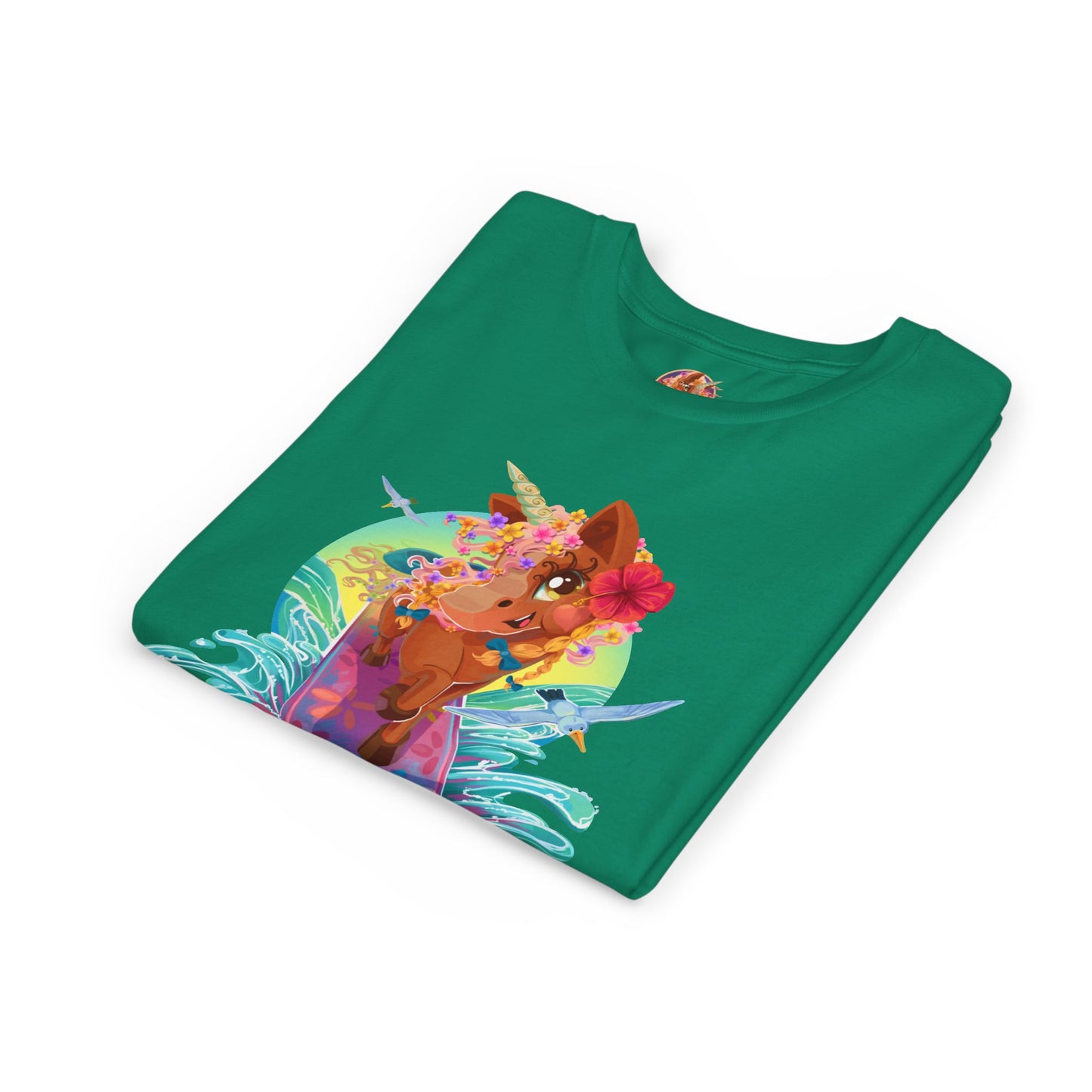 Gwenhwyer's Surfing Adventure Kids T-Shirt