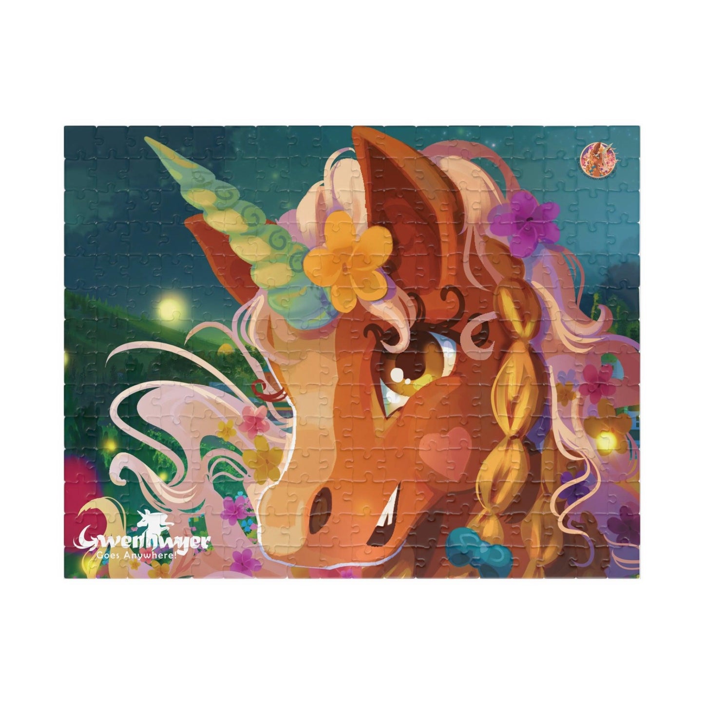 Gwenhwyer Goes Anywhere - Puzzle (110, 252, 520 piece) - Claires Unicorn Adventures