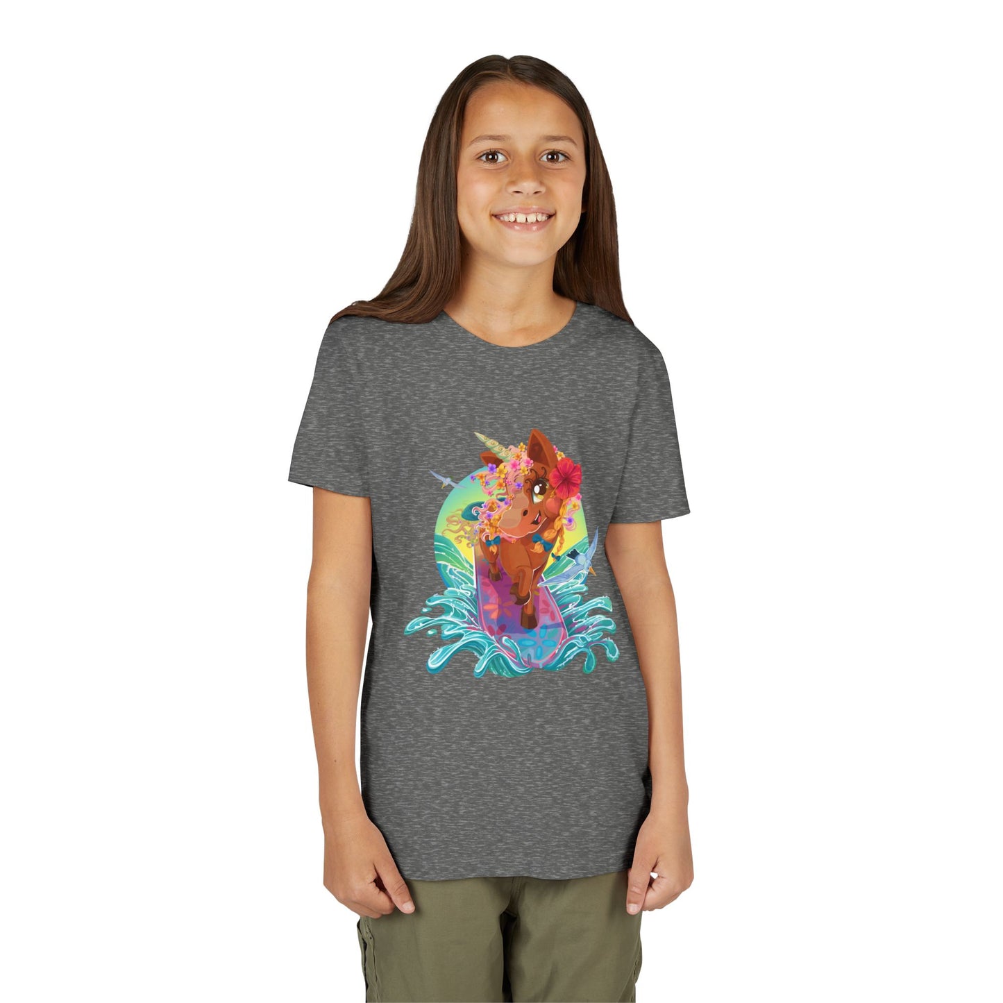 Gwenhwyer's Surfing Adventure Kids T-Shirt