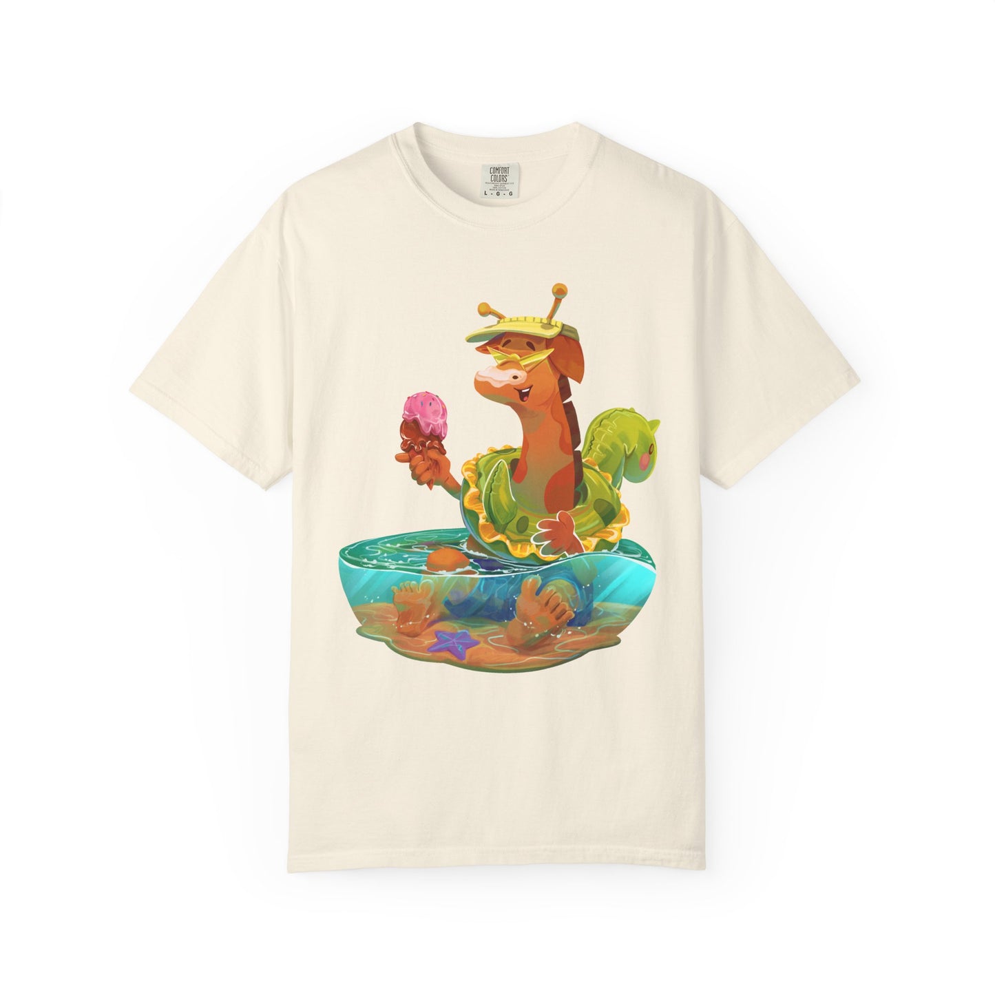 Clippity Clop Giraffe in a Pool Unisex T-shirt