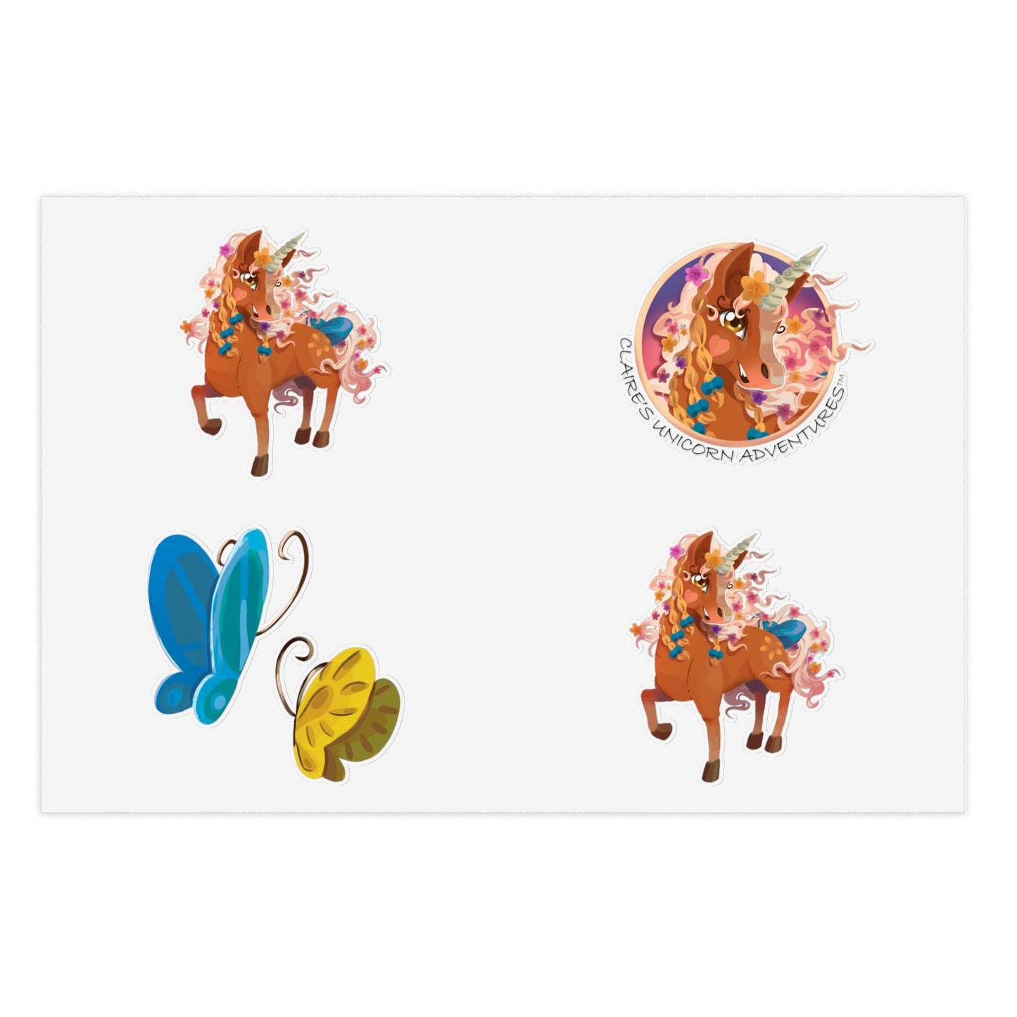 Sticker Sheets - Claires Unicorn Adventures