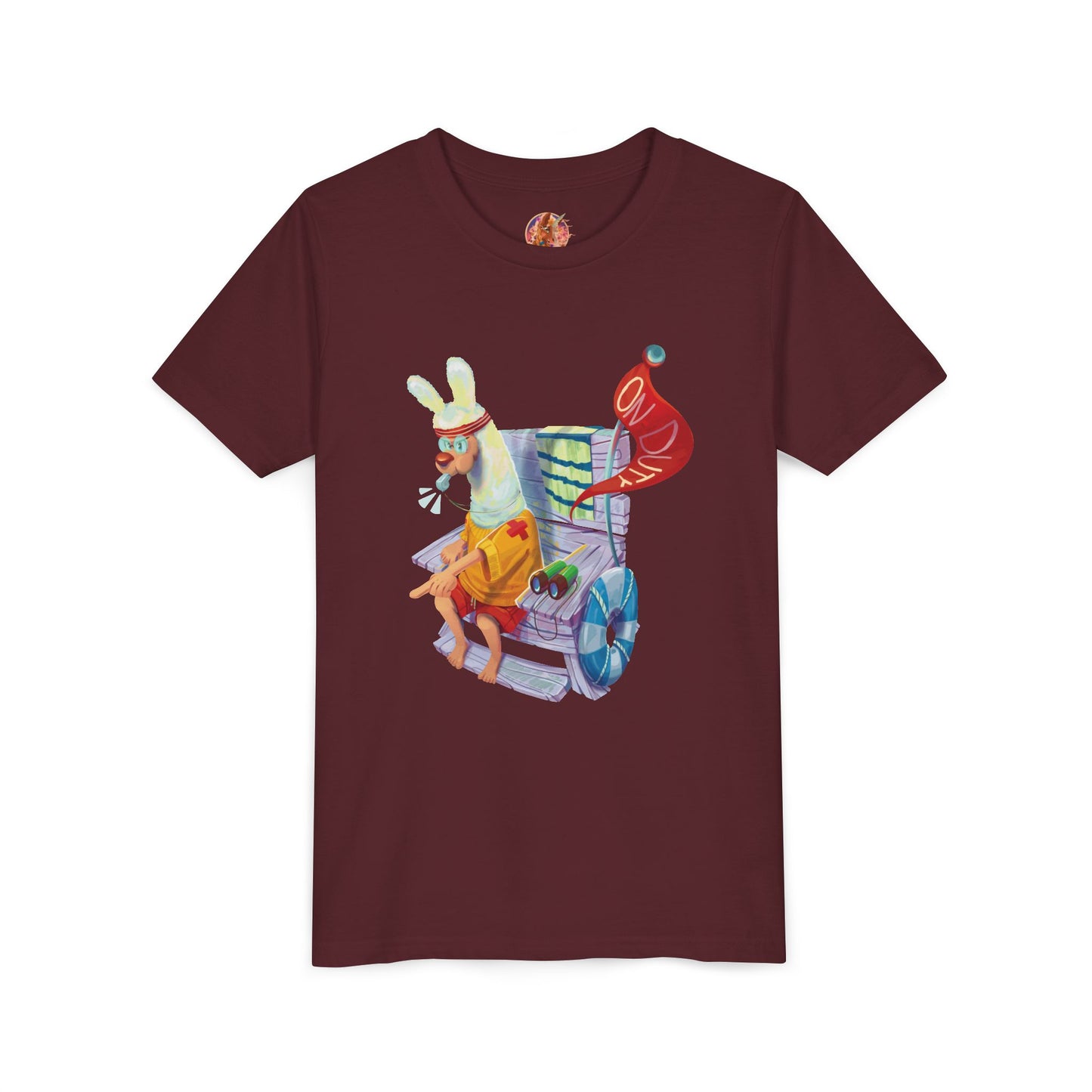 Larry the Llama Plays Lifeguard Kids T-Shirt