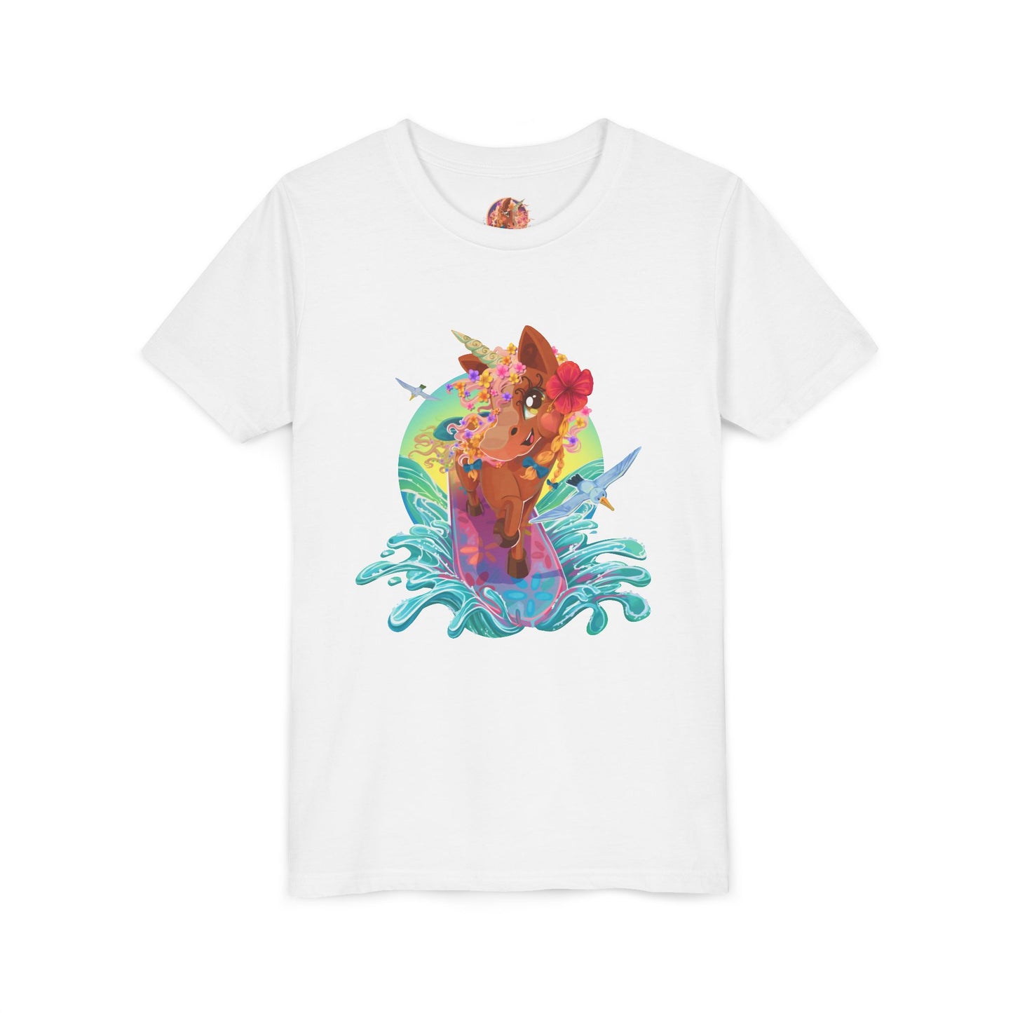 Gwenhwyer's Surfing Adventure Kids T-Shirt