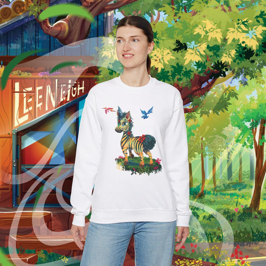 LeeNeigh Unisex Heavy Blend™ Crewneck Sweatshirt - Claires Unicorn Adventures