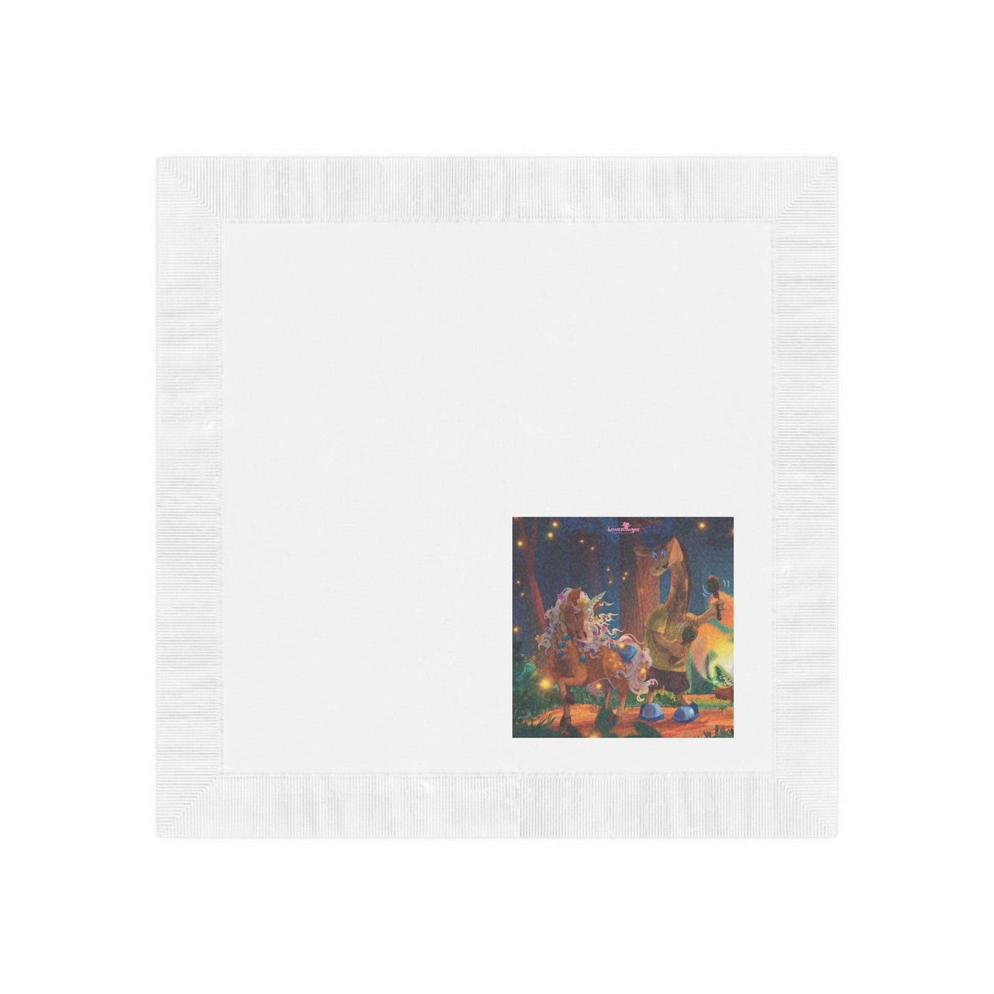 Gwenhwyer Clippity Clop Giraffe White Paper Napkins - Claires Unicorn Adventures