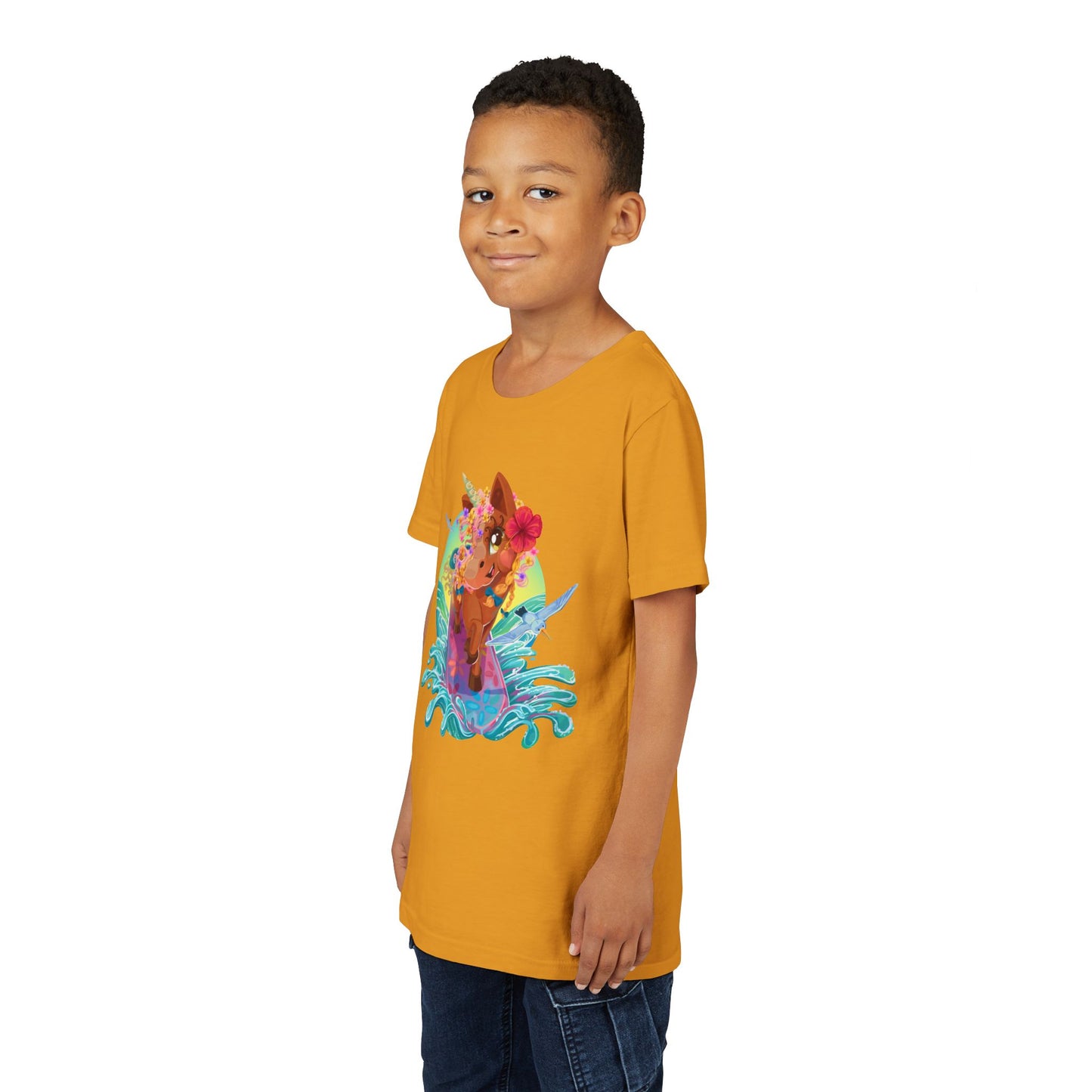 Gwenhwyer's Surfing Adventure Kids T-Shirt
