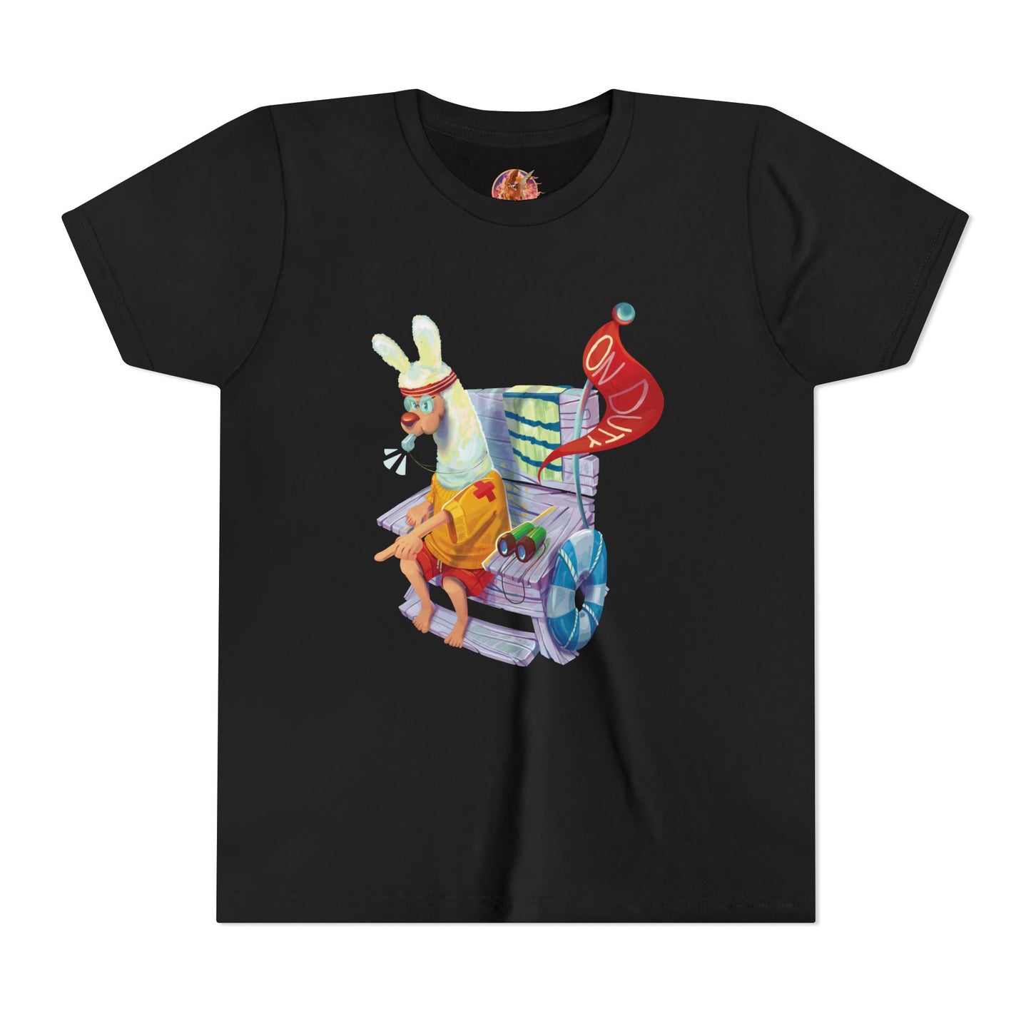 Larry the Llama Plays Lifeguard Kids T-Shirt