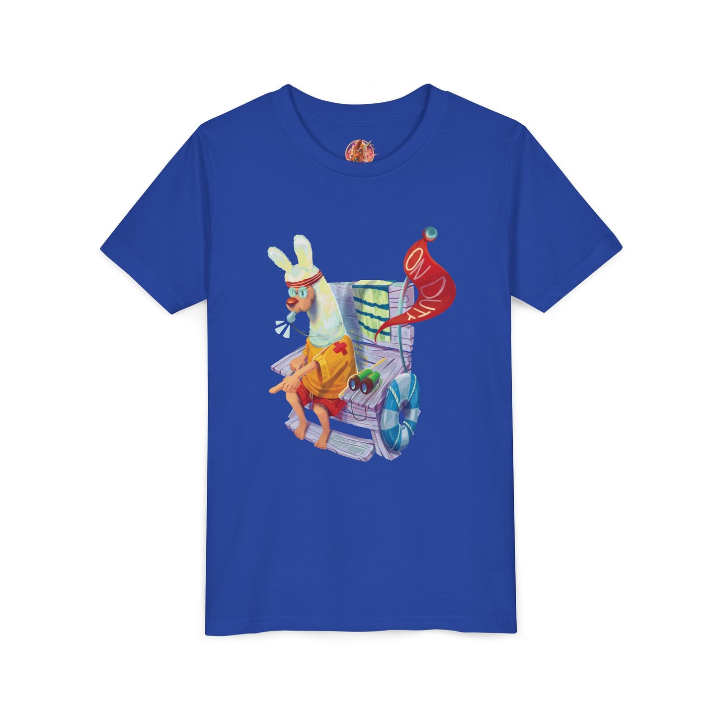 Larry the Llama Plays Lifeguard Kids T-Shirt