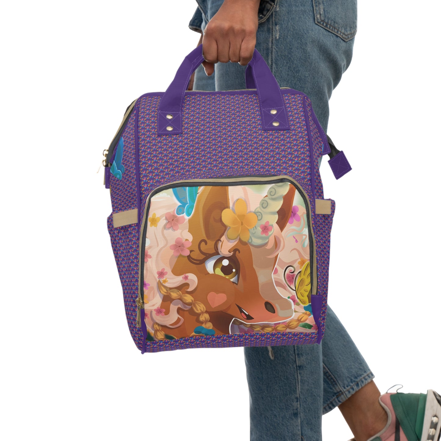 Gwenhwyer Purple Multi-use Backpack
