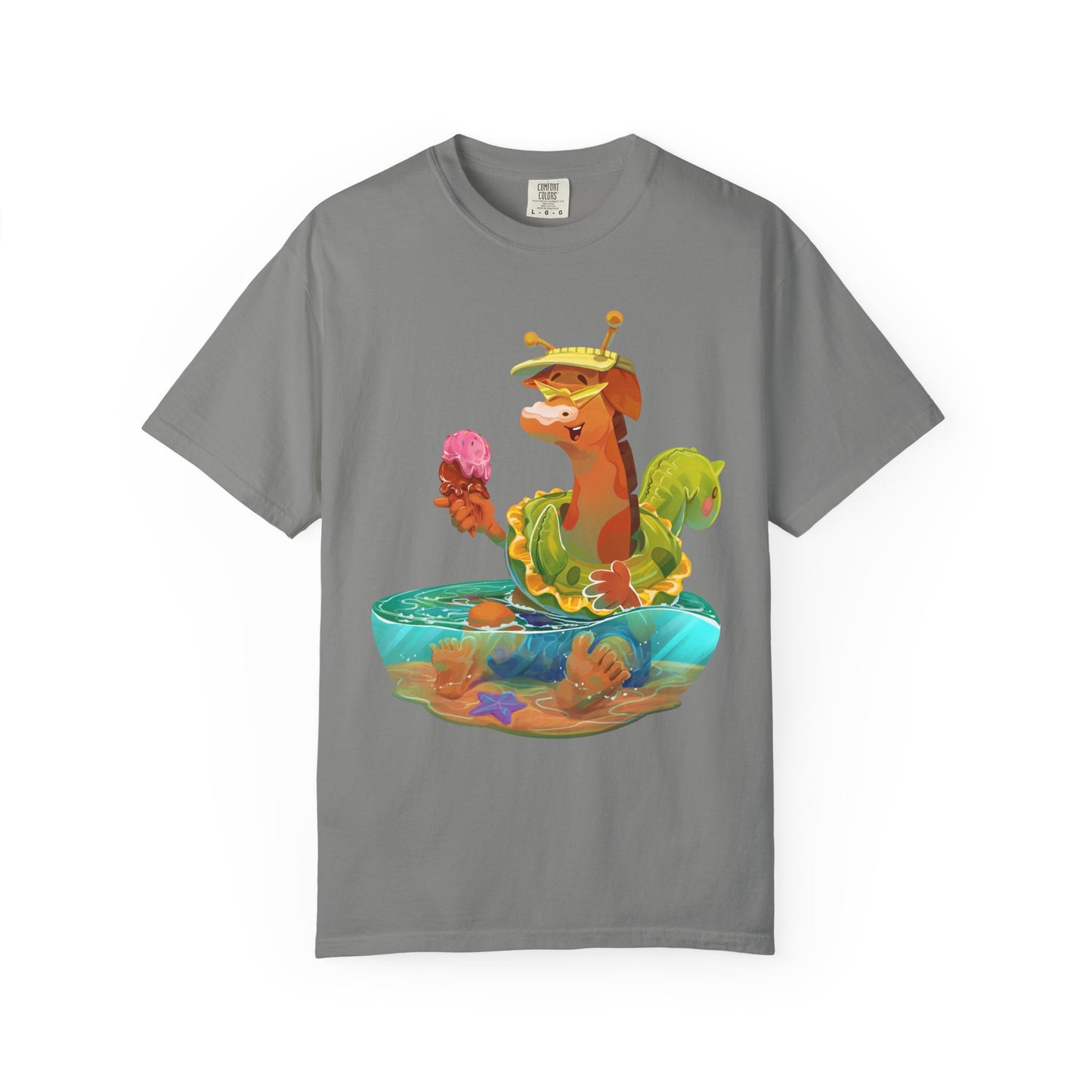 Clippity Clop Giraffe in a Pool Unisex T-shirt