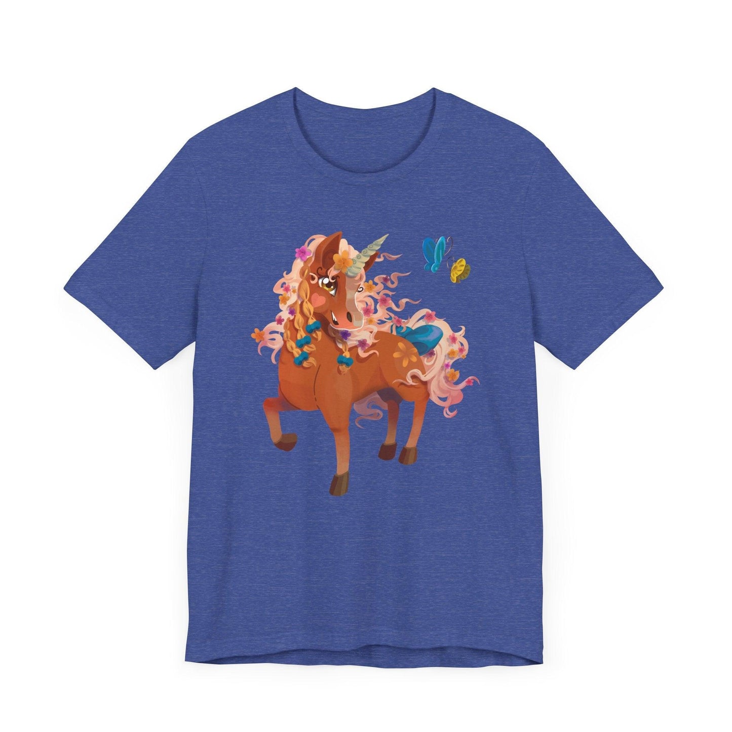 Gwenhwyer Unisex Jersey Short Sleeve Tee - Claires Unicorn Adventures