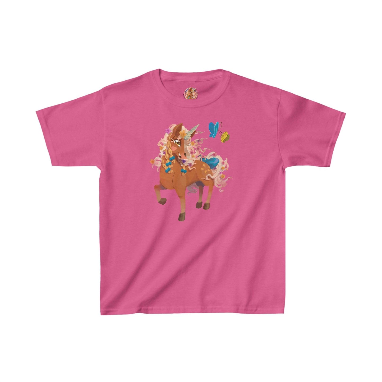 Gwenhwyer Goes Anywhere - Kids Heavy Cotton™ Tee - Claires Unicorn Adventures