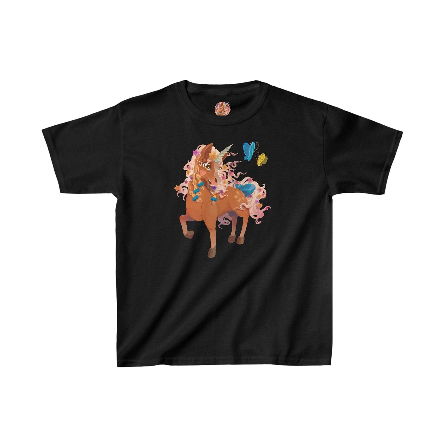 Gwenhwyer Goes Anywhere - Kids Heavy Cotton™ Tee - Claires Unicorn Adventures