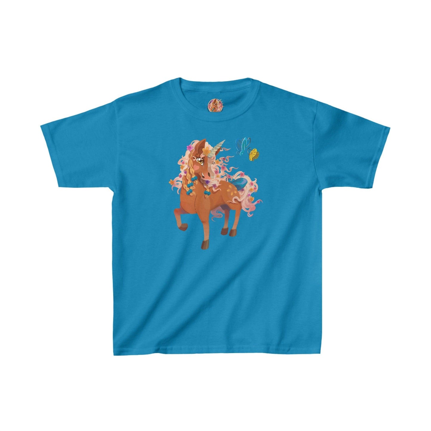 Gwenhwyer Goes Anywhere - Kids Heavy Cotton™ Tee - Claires Unicorn Adventures