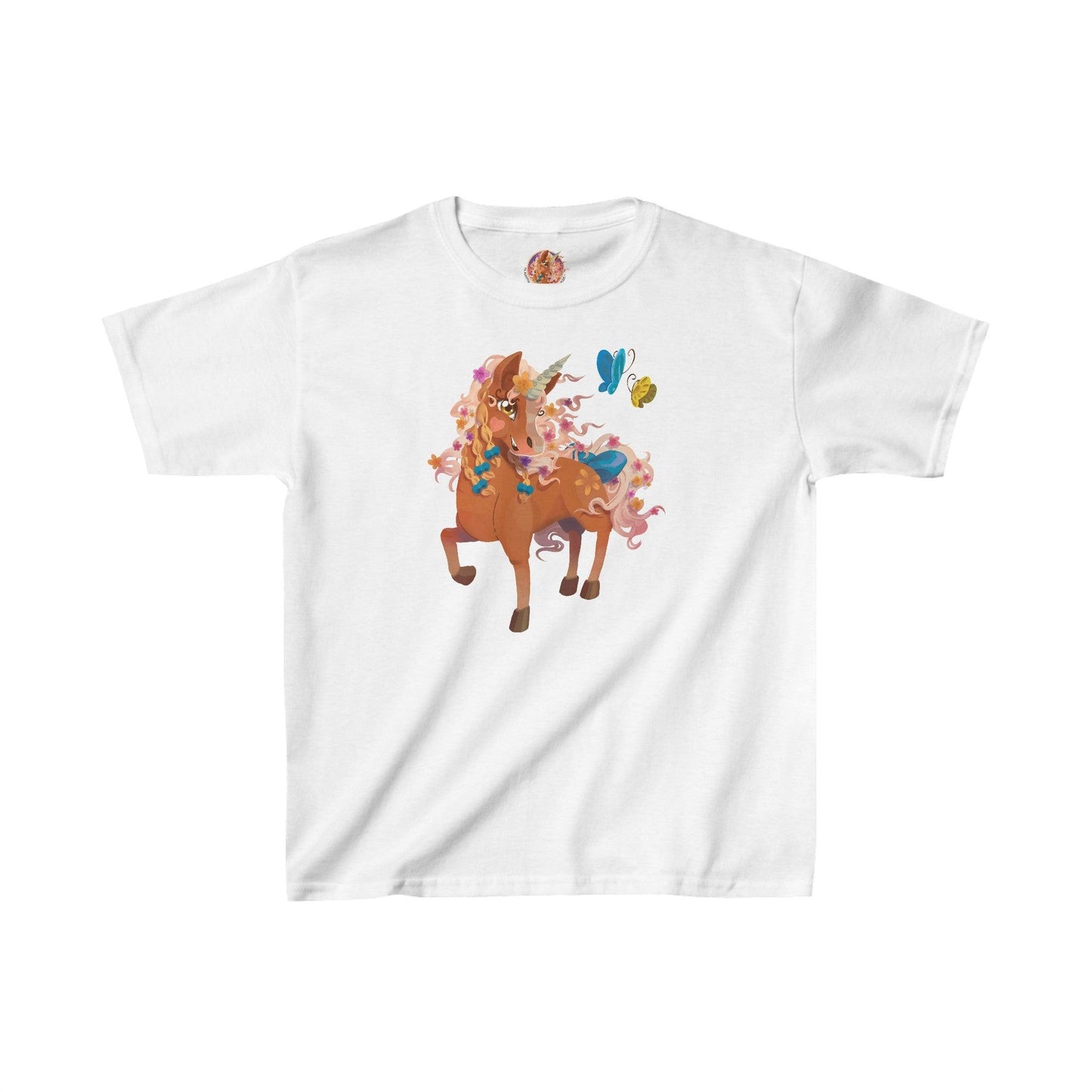 Gwenhwyer Goes Anywhere - Kids Heavy Cotton™ Tee - Claires Unicorn Adventures