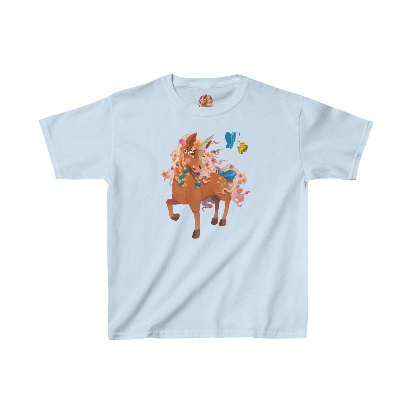 Gwenhwyer Goes Anywhere - Kids Heavy Cotton™ Tee - Claires Unicorn Adventures